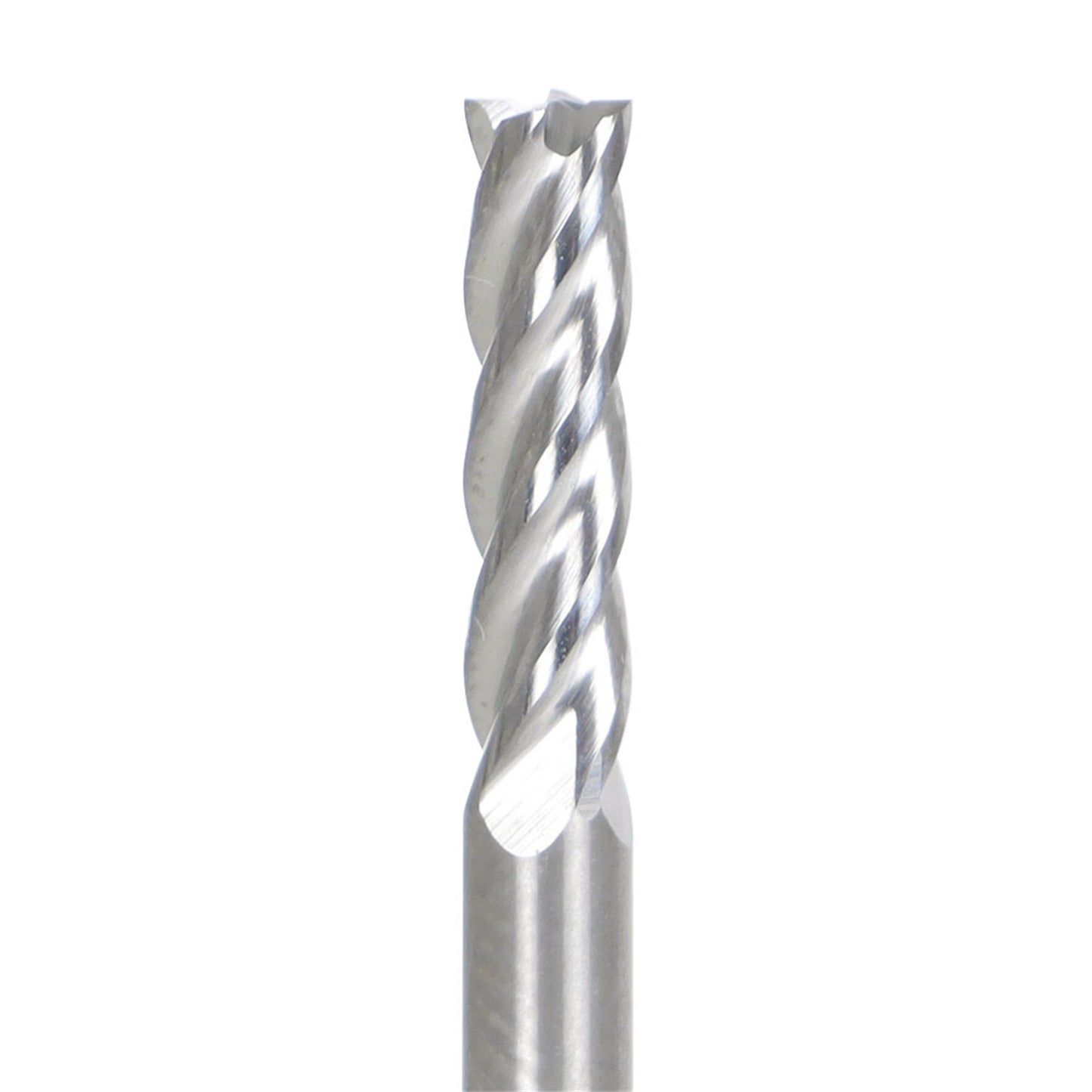 findmall 10Pcs 1/8 Inch Helix Carbide End Mill 4 Flute 1/2 Inch Length of Cut Fit for Aluminum Cut Non-Ferrous Metal Upcut CNC Spiral Router Bit