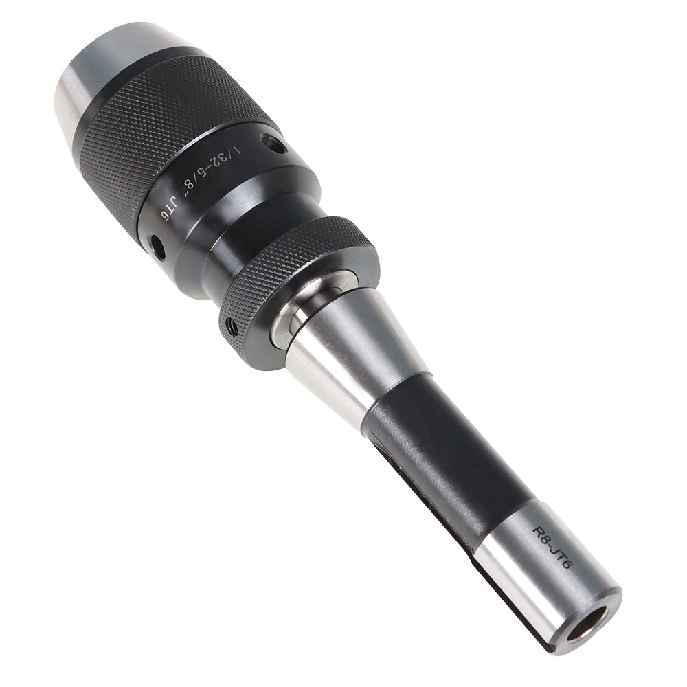 findmall 1/32"- 5/8" Keyless Drill Chuck JT6 Self Tighten W/R8 Shank Adapter