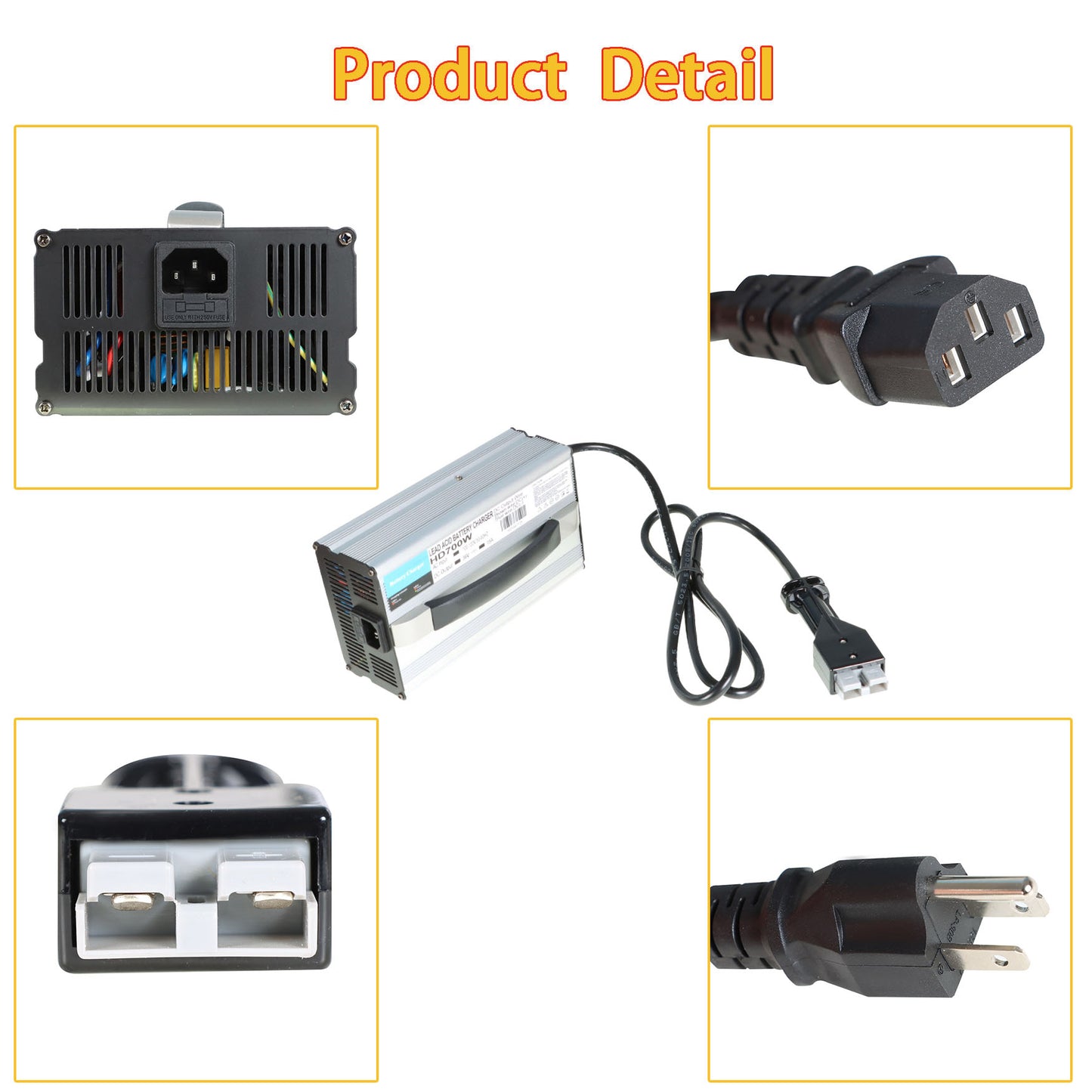 findmall 36 Volt 15 Amp Battery Charger For EZGO Marathon Golf Cart SB50