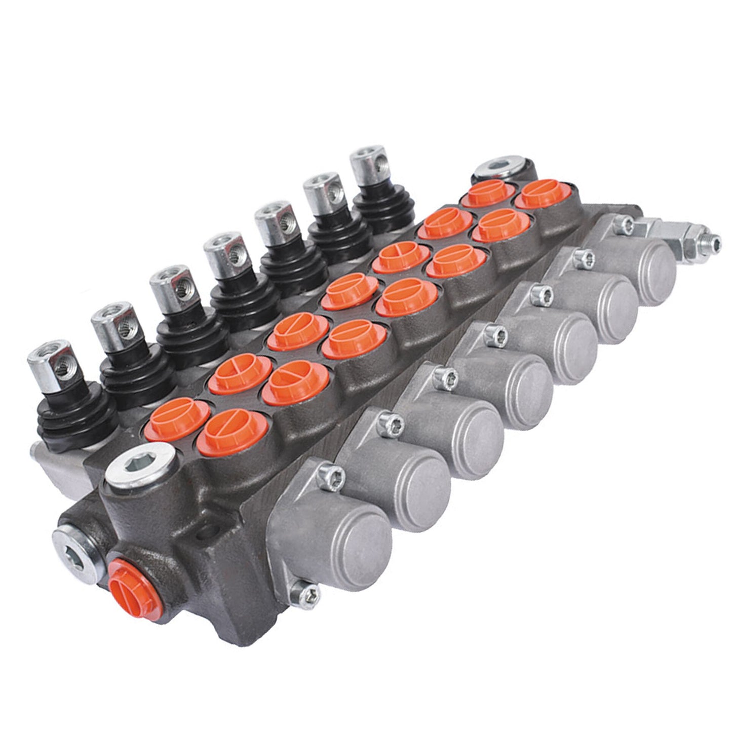 findmall 7 Spool 11 GPM 3625 PSI Hydraulic Directional Control Valve, SAE Ports Double Acting Valve for Small Tractors, Tractors, Loaders, Log Splitter