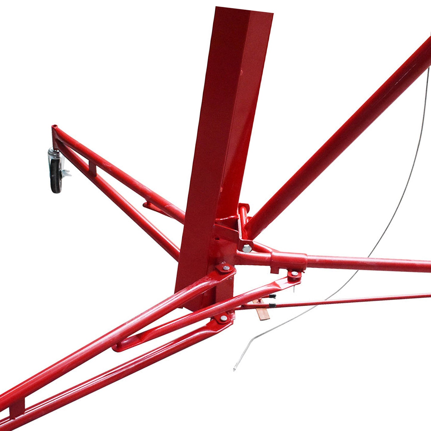 findmall 16FT Drywall Lift Plasterboard Panel Rolling Lifter Lockable Safety Lock Red