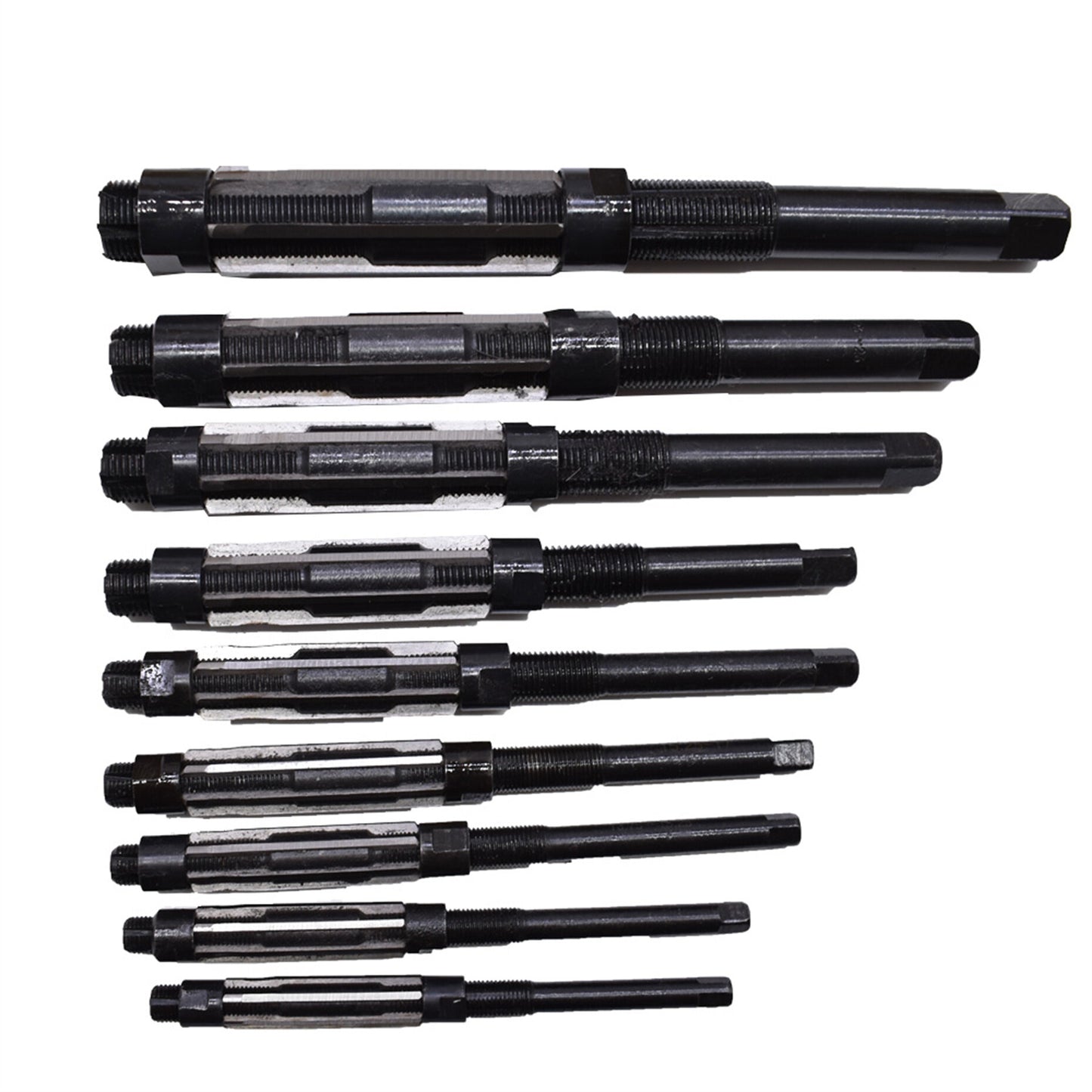 findmall 9 Set High Speed Steel Adjustable Hand Reamers 15/32 Inch to 1-5/32 Inch Fit for Drilling Machine and Other Machine