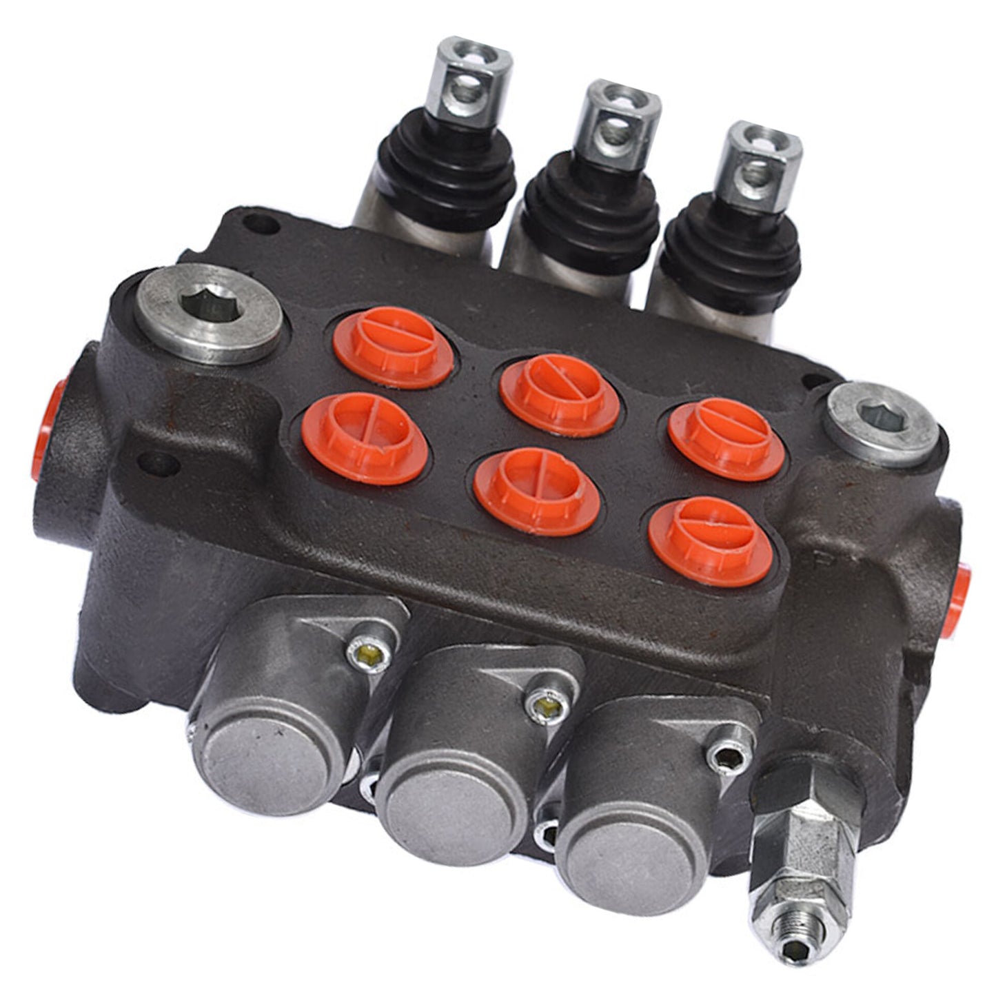 findmall 3 Spool 21 GPM 3625 PSI Hydraulic Directional Control Valve, SAE Ports Double Acting Valve for Small Tractors, Tractors, Loaders, Log Splitter