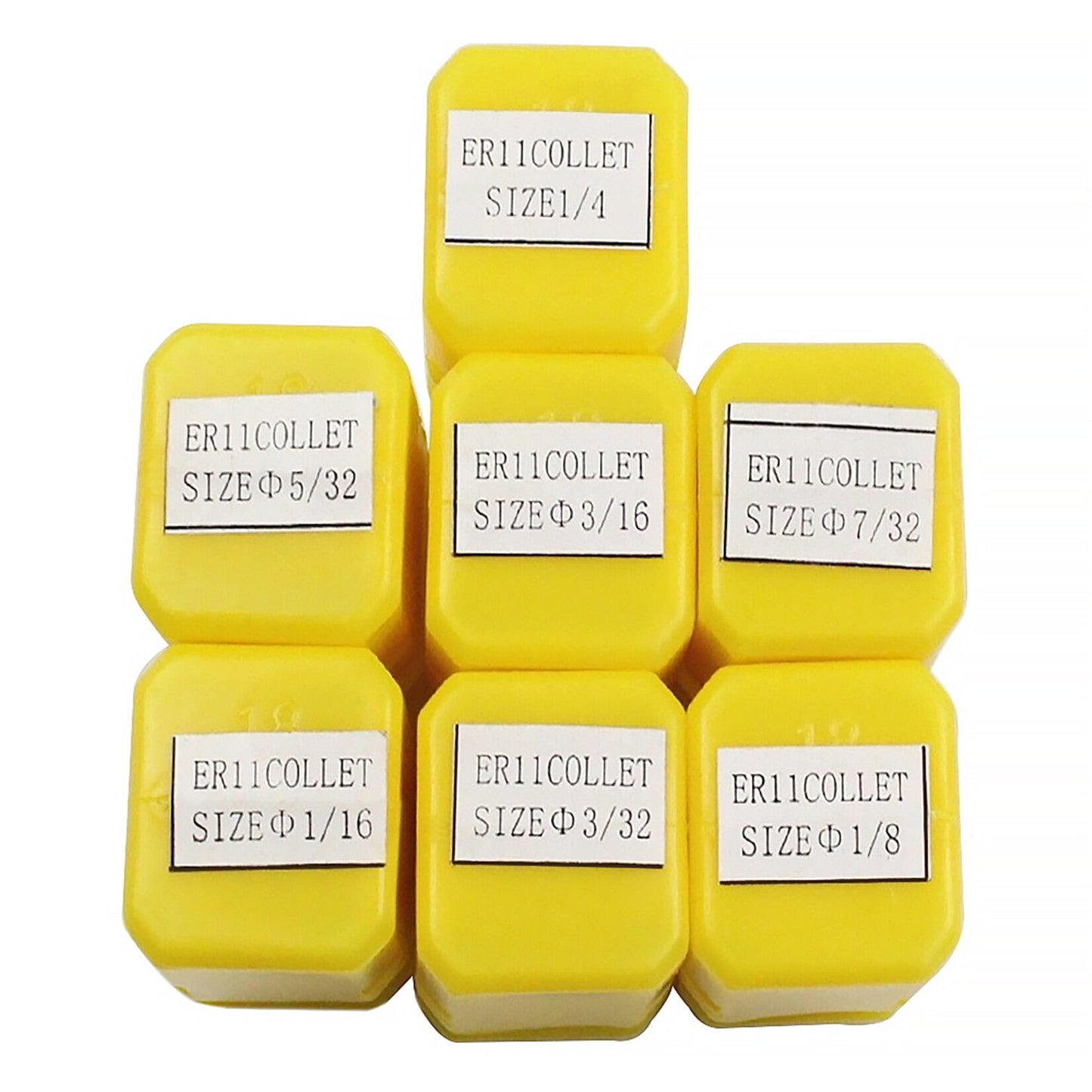 findmall 7Pcs ER11 Spring Collet Set 1/16 -1/4 Collet Chuck for CNC Milling Lathe Tool and Engraving Machine Carbon Steel
