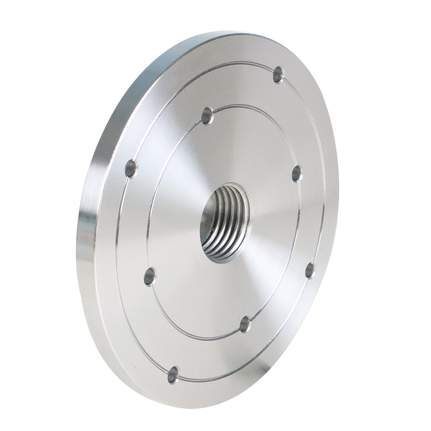 findmall 6 Inch Steel Wood Lathe Face Plate 1-1/4 Inch x 8TPI Threaded with Locking Set Screw to Secure on Spindle for Wood Lathe Turning Reversing Lathes