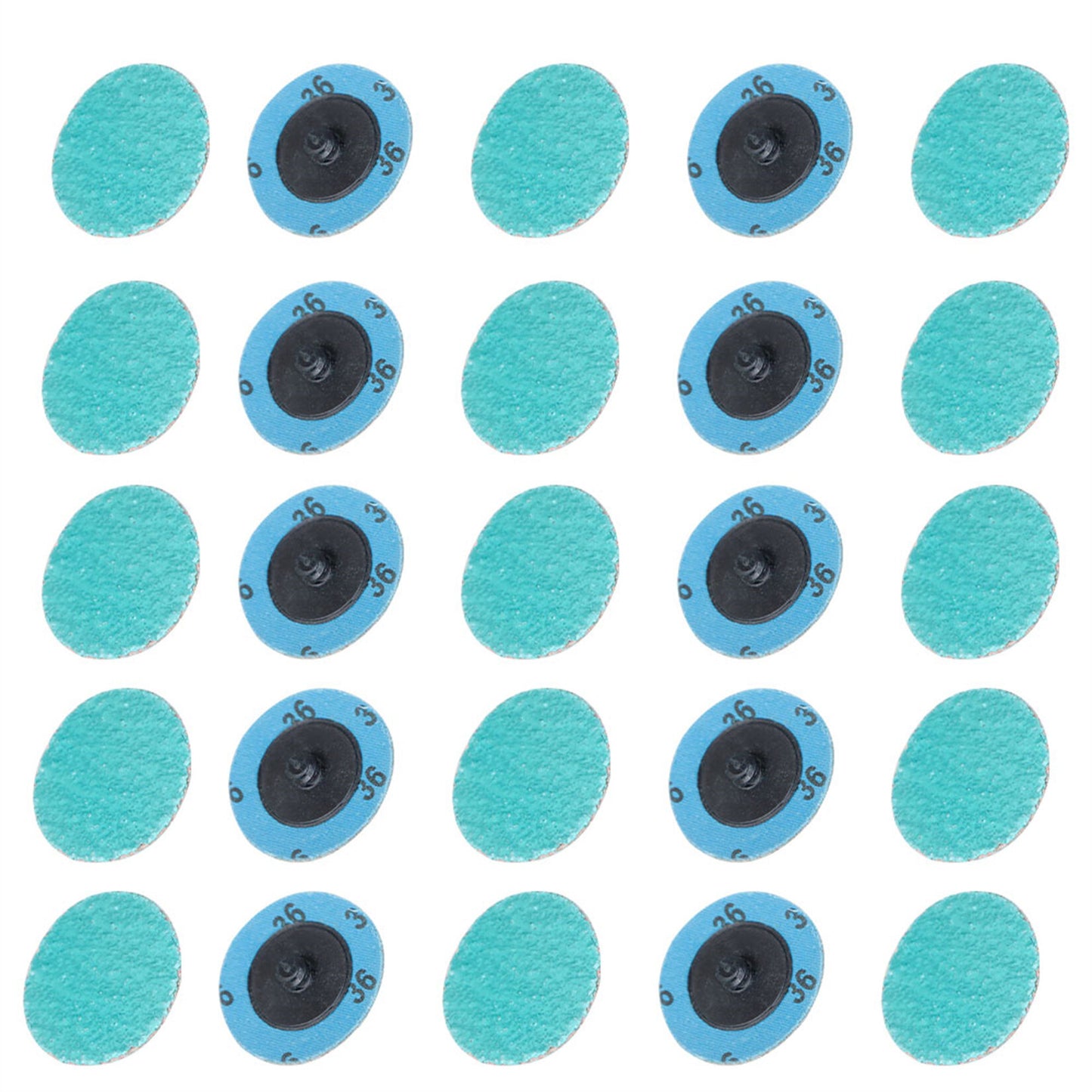 findmall 25Pcs 2 Inch 36 Grit Zirconia Quick Change Sanding Discs