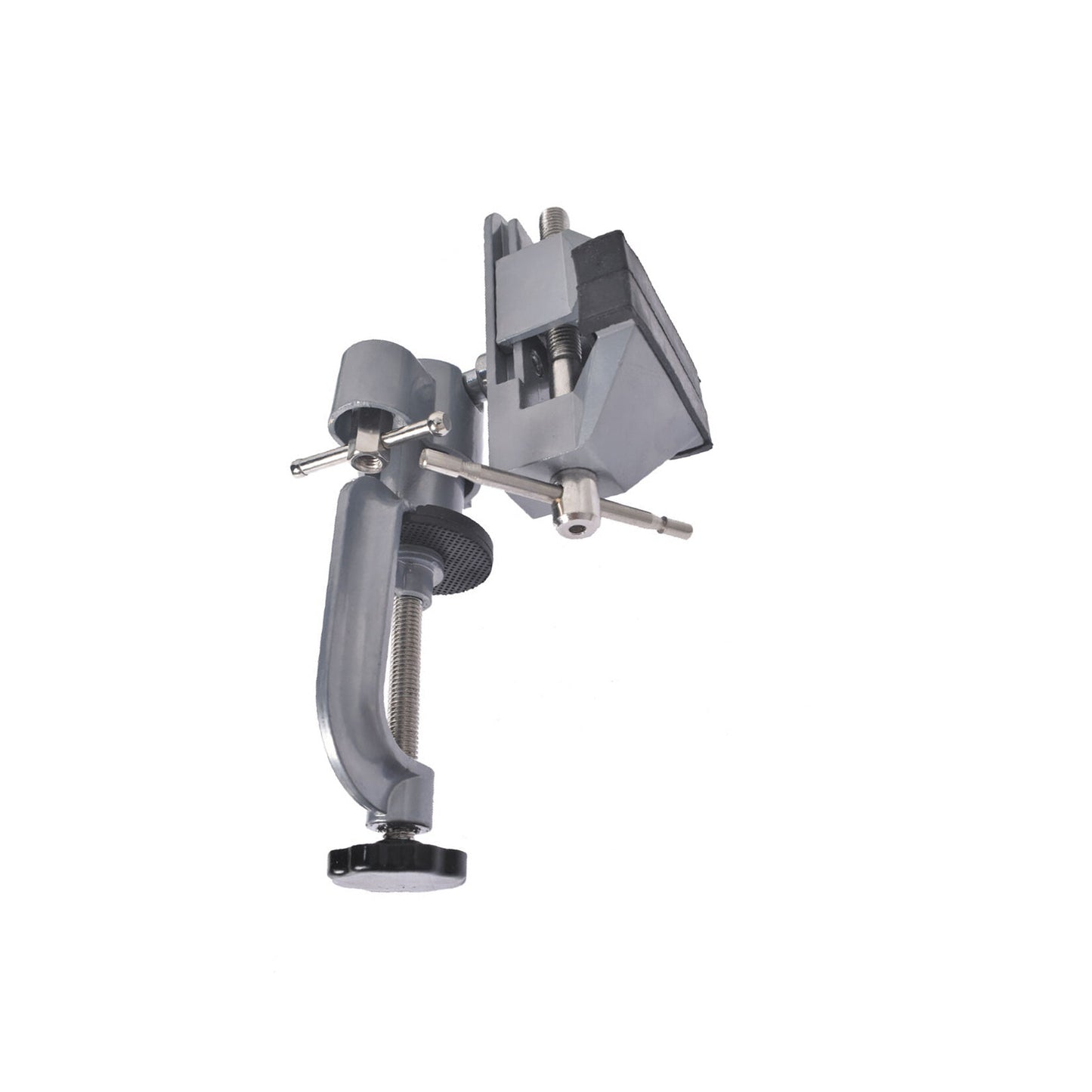findmall Universal Table Vise 3" Aluminum Swivel Bench Vise 360 Degrees Rotating Fit for Holding Small Parts in Jewelry Hobby Model Making Electronics and More