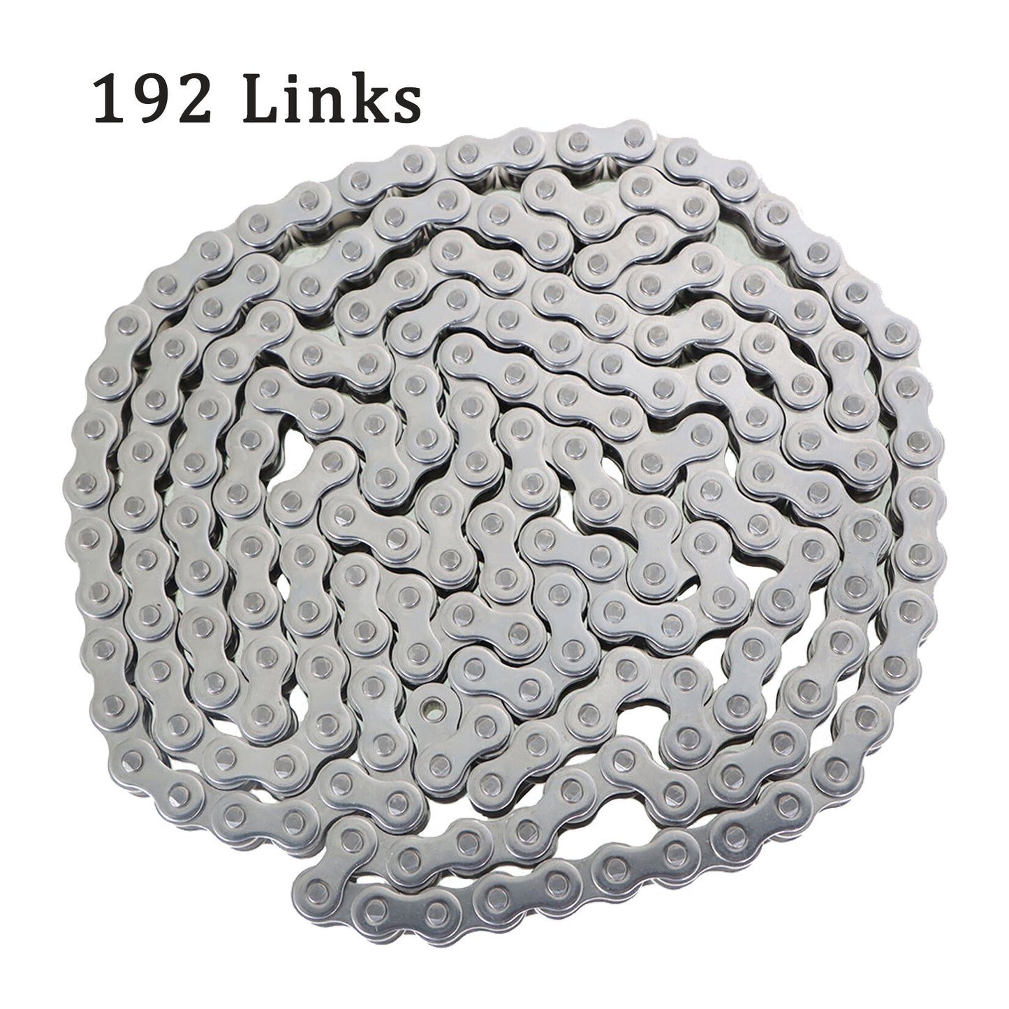 findmall 50SS Roller Chain 10 Feet with 2 Free Connecting Links, 192 Links, Stainless Steel