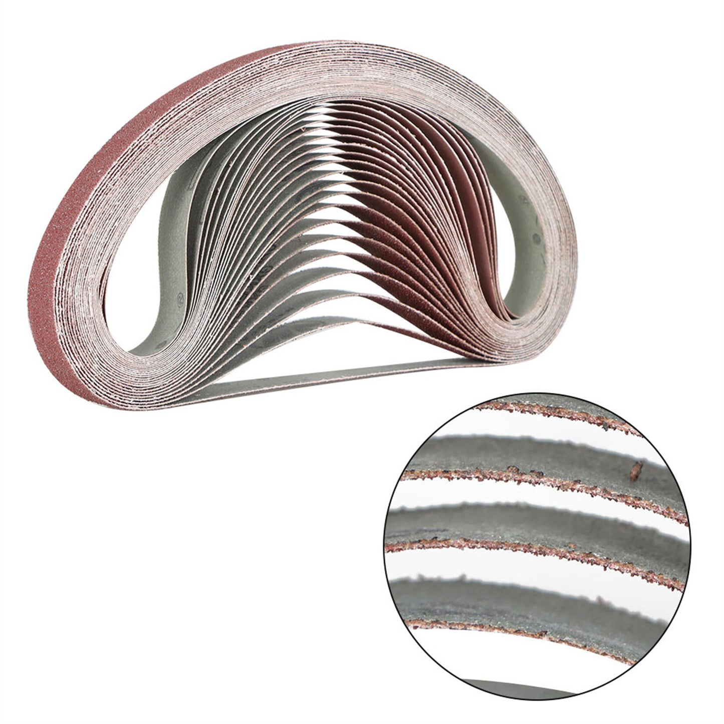 findmall 24Pcs 1 x 30 Inch Aluminum Oxide Sanding Belt, 60 / 80 / 120 / 150 / 240 / 400 Grit Sander Paper