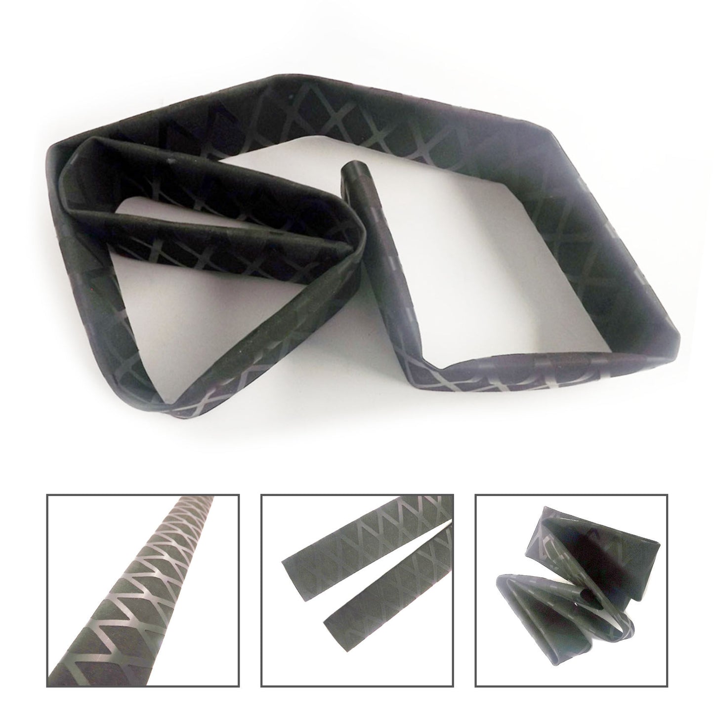 eTekGo X-Tube Heat Shrink Wrap Tubing 39"&64" Lengths for Rod Grips-5 Color 14 Sizes (Black, Diamter:45mm; Length:64")