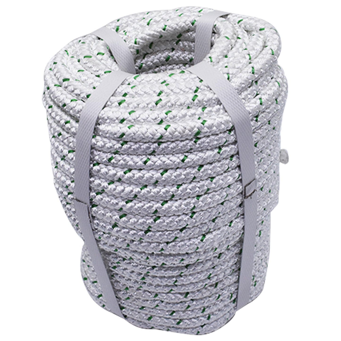findmall 3/8 Inch x 100 Feet Double Braid Polyester Rope 4800Lbs Breaking Strength Strong Pulling Rope for Tree Work Camping Swings