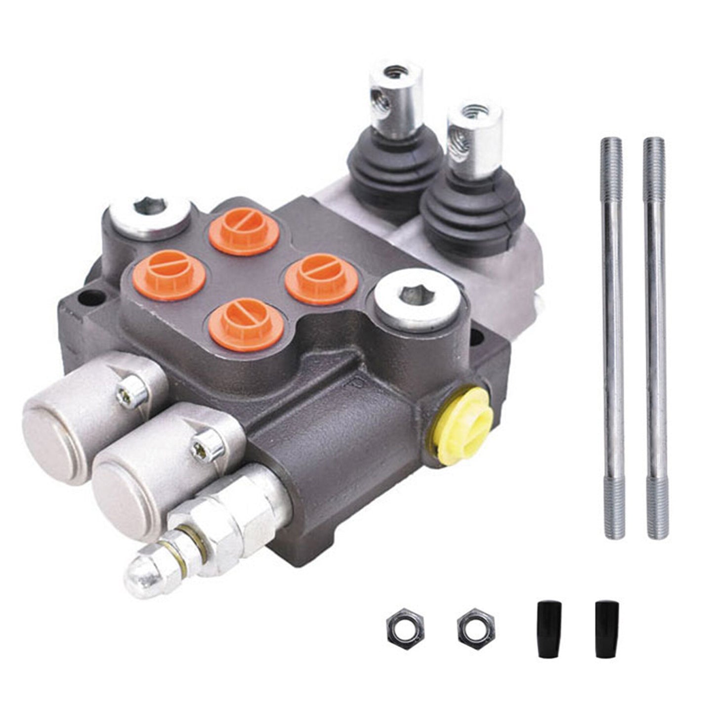 findmall 2 Spool 13 GPM 3600 PSI Hydraulic Directional Control Valve, SAE Ports Double Acting Valve for Small Tractors, Tractors, Loaders, Log Splitter
