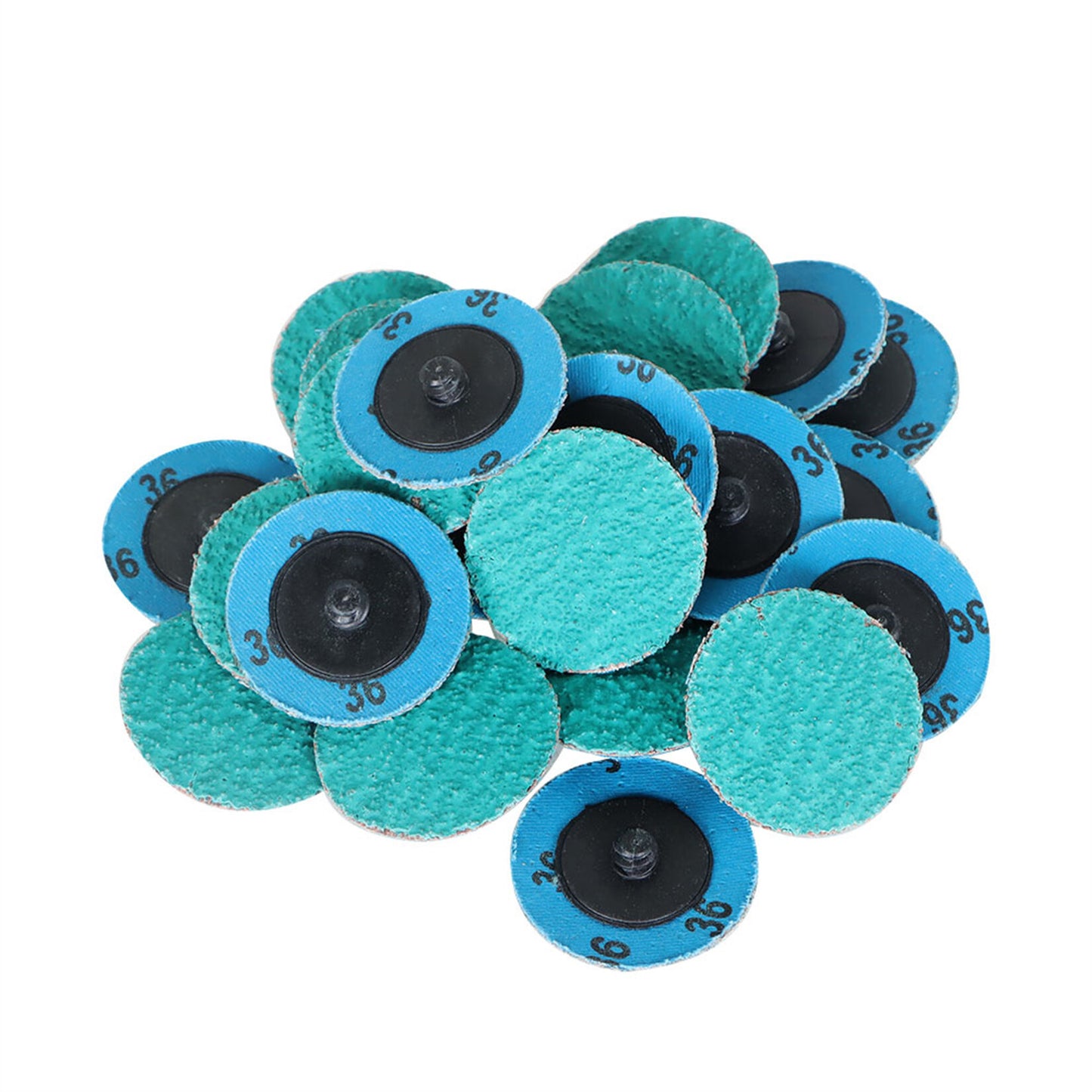 findmall 25Pcs 2 Inch 36 Grit Zirconia Quick Change Sanding Discs