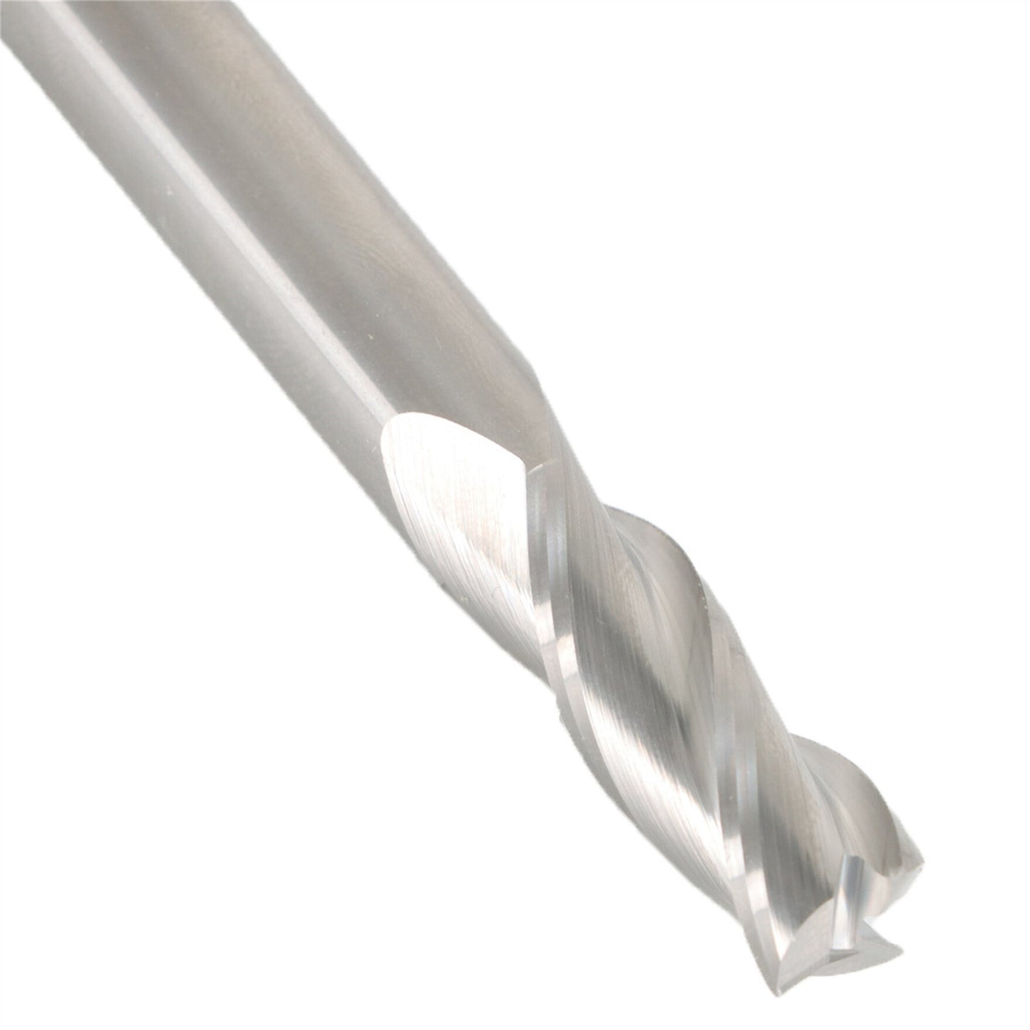 3Pcs 3 Flute 3/8" Shank Helix Carbide End Mill, 1" Length of Cut Square Nose End Mill Fit for Aluminum Cut Non-Ferrous Metal Upcut CNC Spiral Router Bit