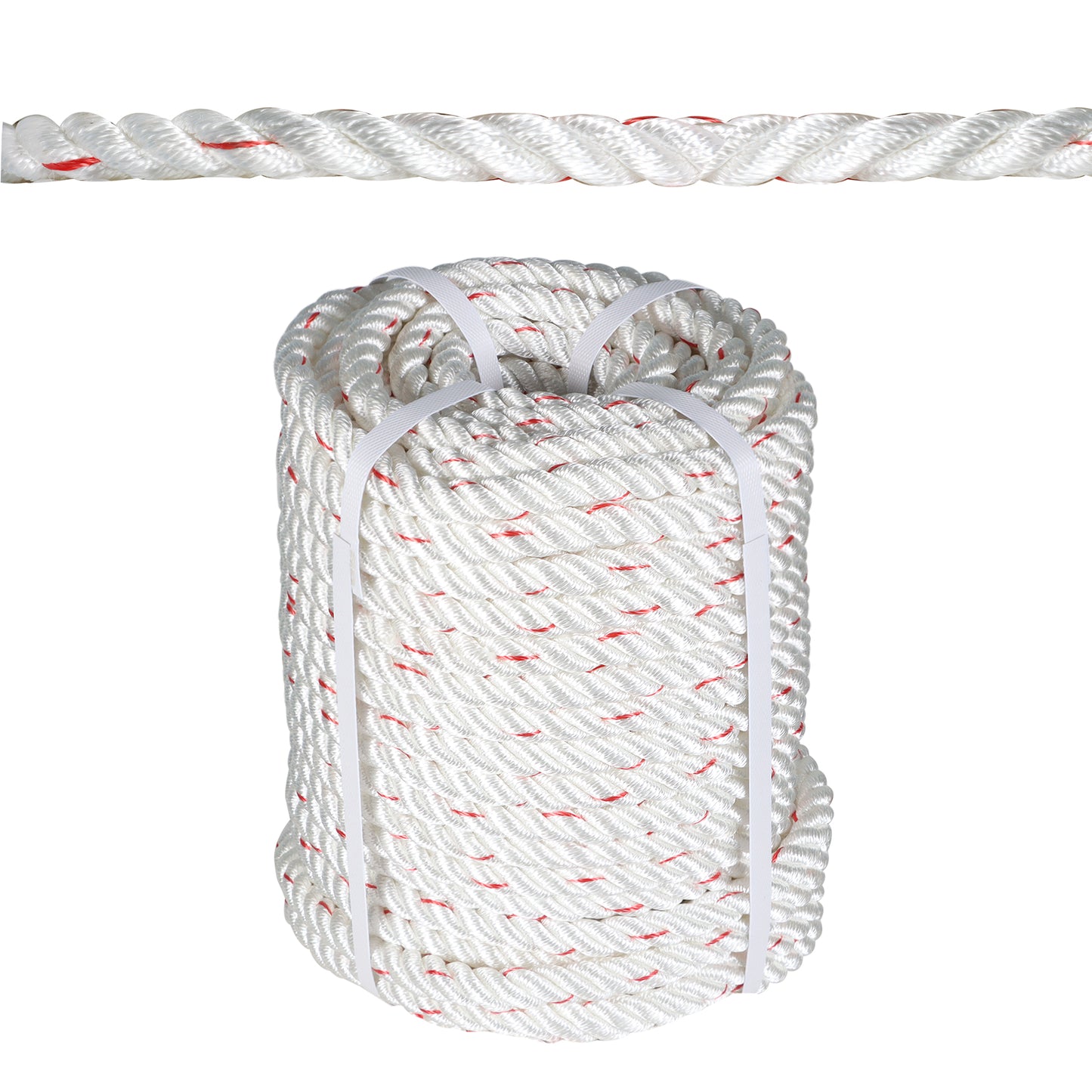 findmall 5/8"×150' Double Braid Polyester Arborist Bull Rope 8900Lbs Pulling Rigging Line