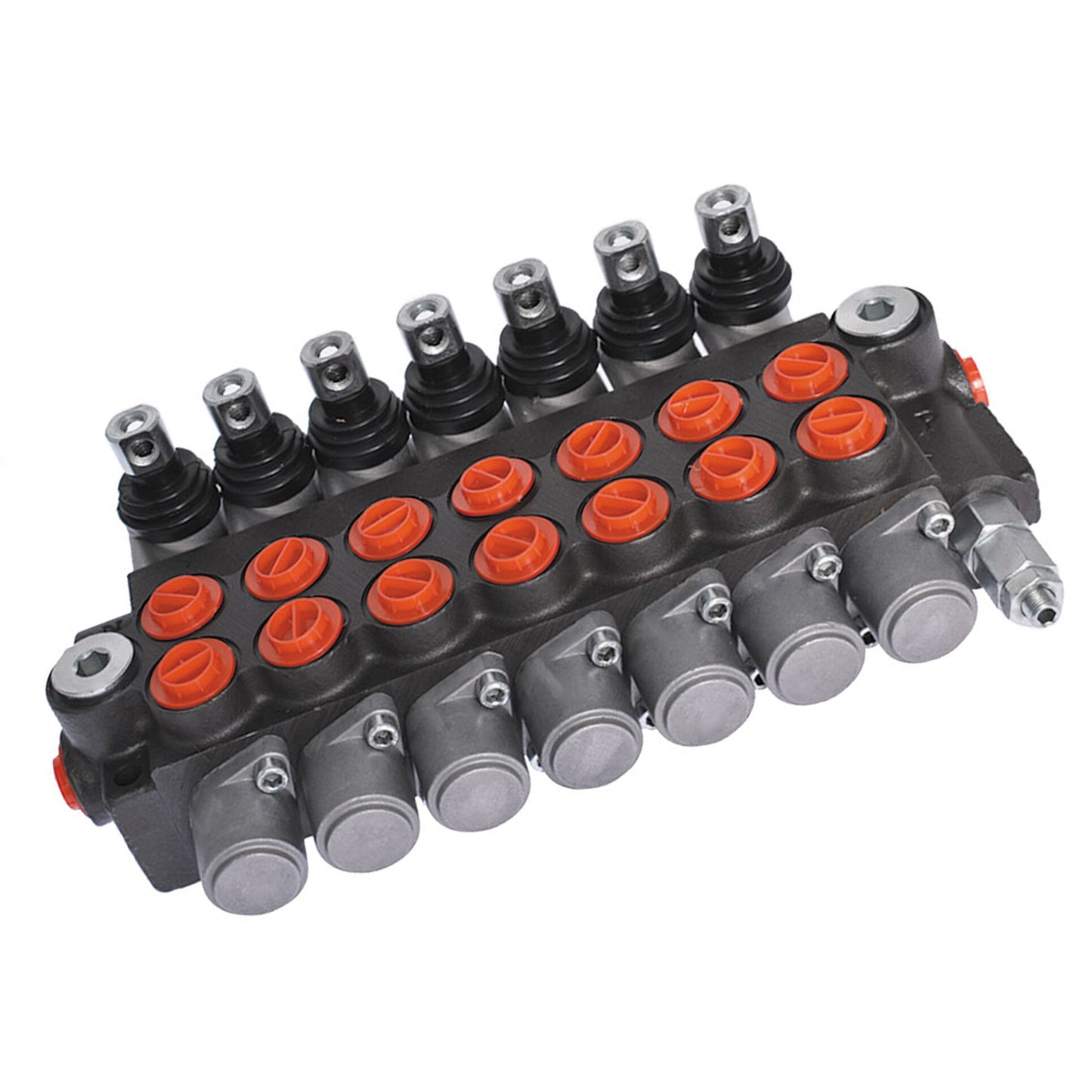 findmall 7 Spool 11 GPM 3625 PSI Hydraulic Directional Control Valve, SAE Ports Double Acting Valve for Small Tractors, Tractors, Loaders, Log Splitter