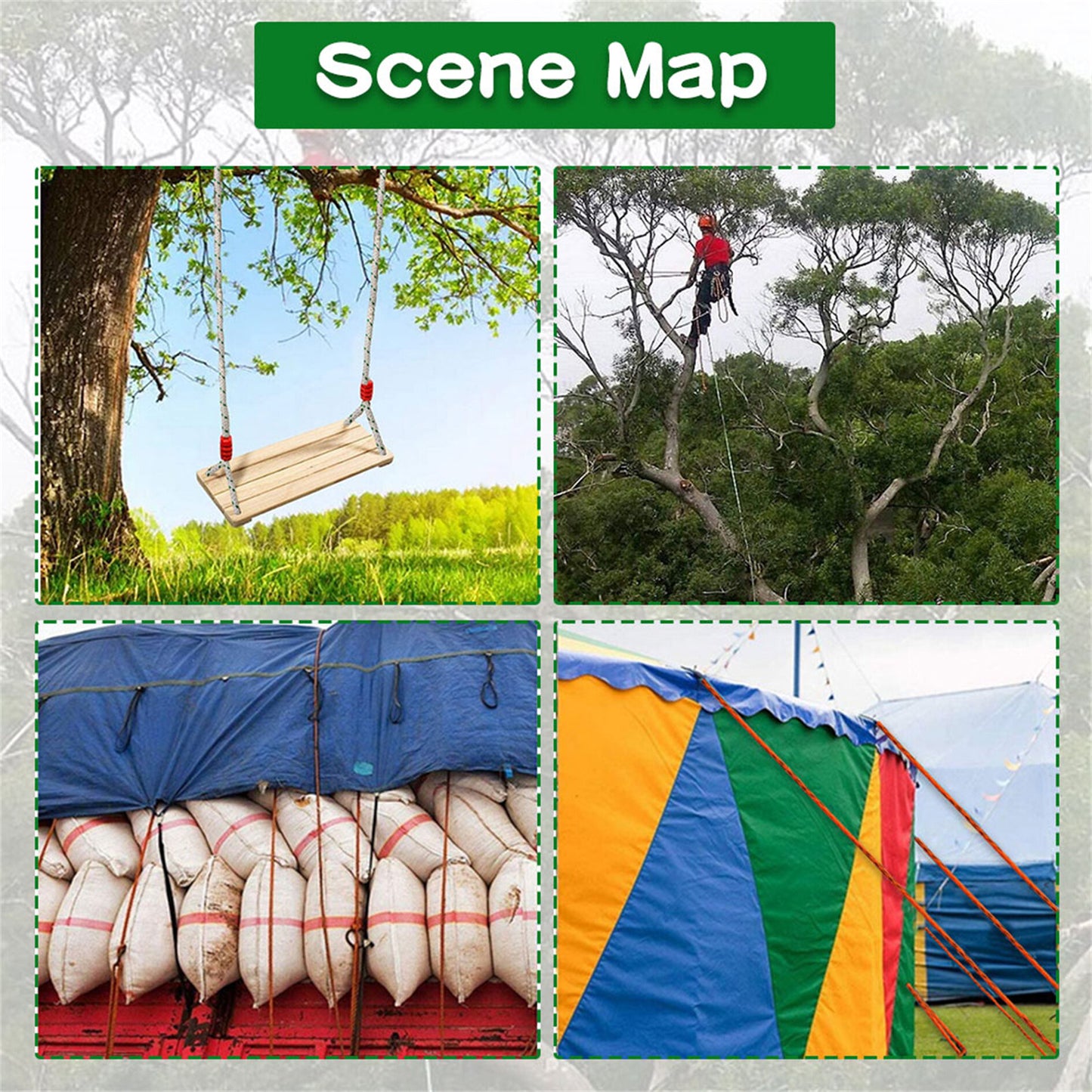 1/2" x 100 Feet Double Braid Rope High Force Polyester Load