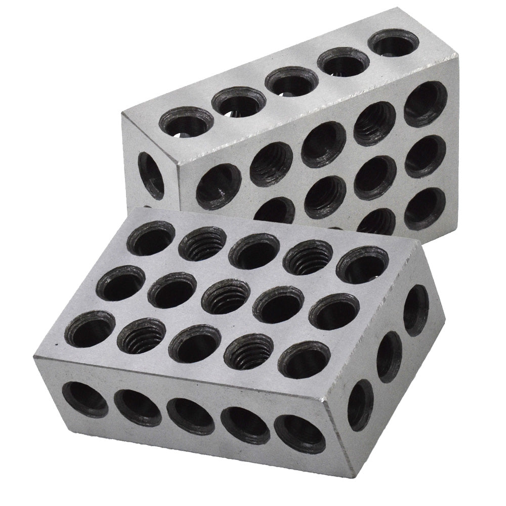 findmall Ultra Precision 2 Matched Pair 1-2-3 Blocks 23 Holes .0002" Machinist 123