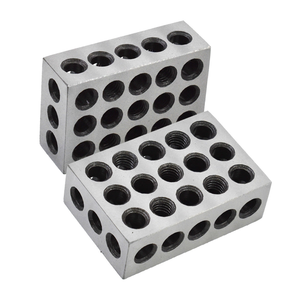 findmall Ultra Precision 2 Matched Pair 1-2-3 Blocks 23 Holes .0002" Machinist 123