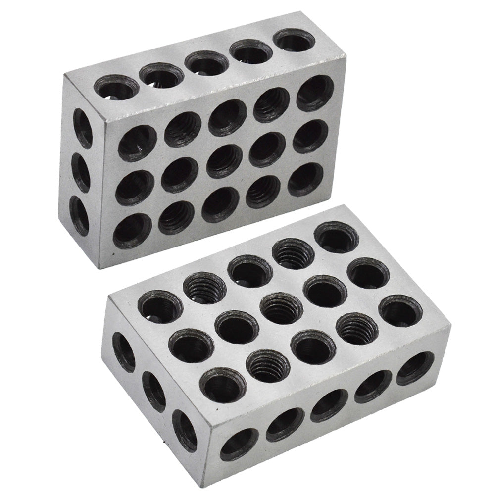 findmall Ultra Precision 2 Matched Pair 1-2-3 Blocks 23 Holes .0002" Machinist 123