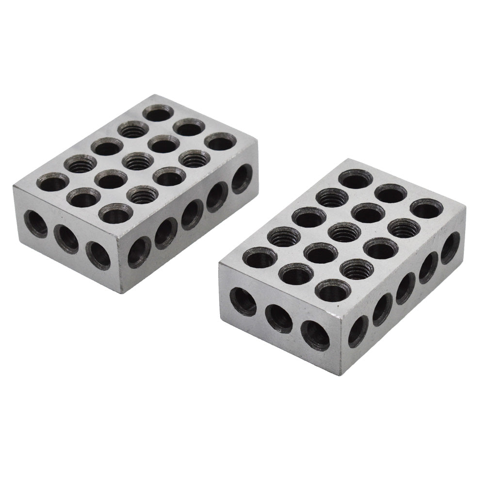 findmall Ultra Precision 2 Matched Pair 1-2-3 Blocks 23 Holes .0002" Machinist 123