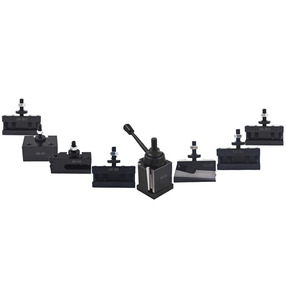 findmall Bxa 250-222 Tool Post Set Wedge Type Quick Change Turning and Facing Holders Fit for Lathe (8)