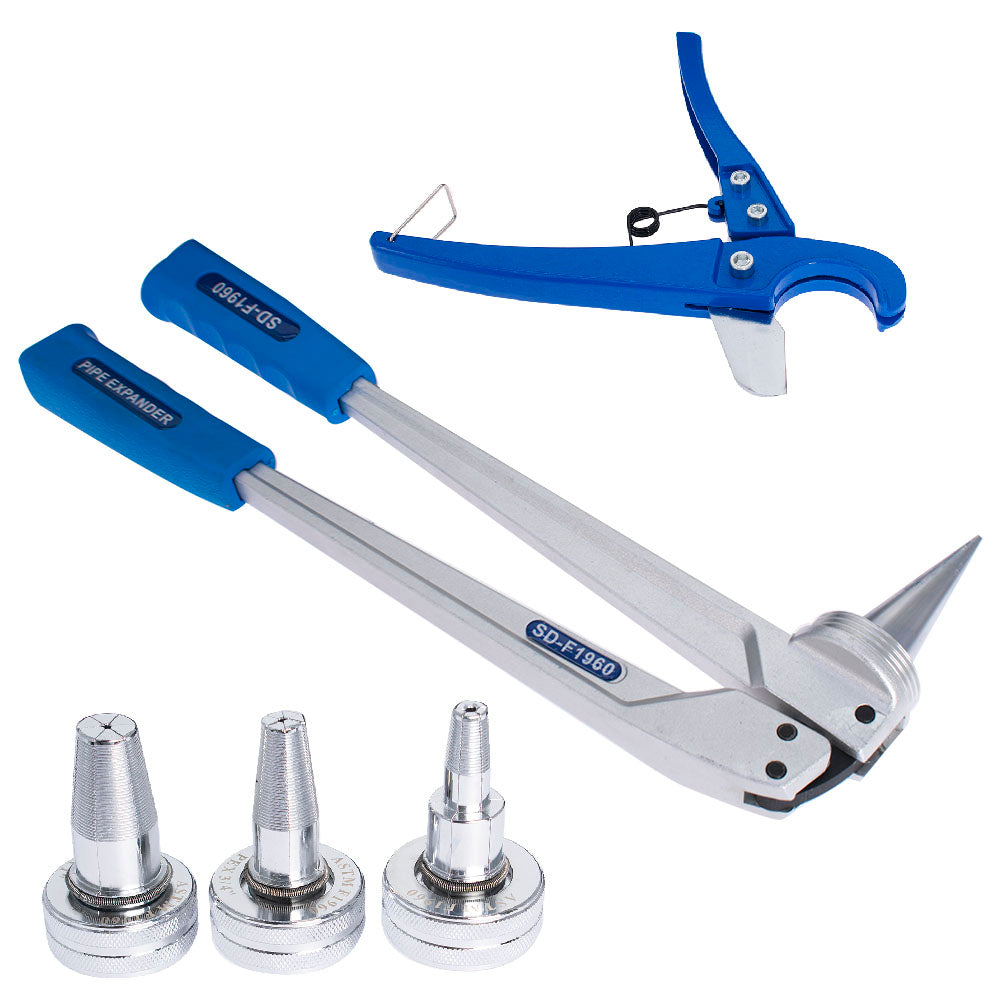 findmall PEX Expansion Tool Kit Tube Expander With 1" 1/2" 3/4" Expander Heads