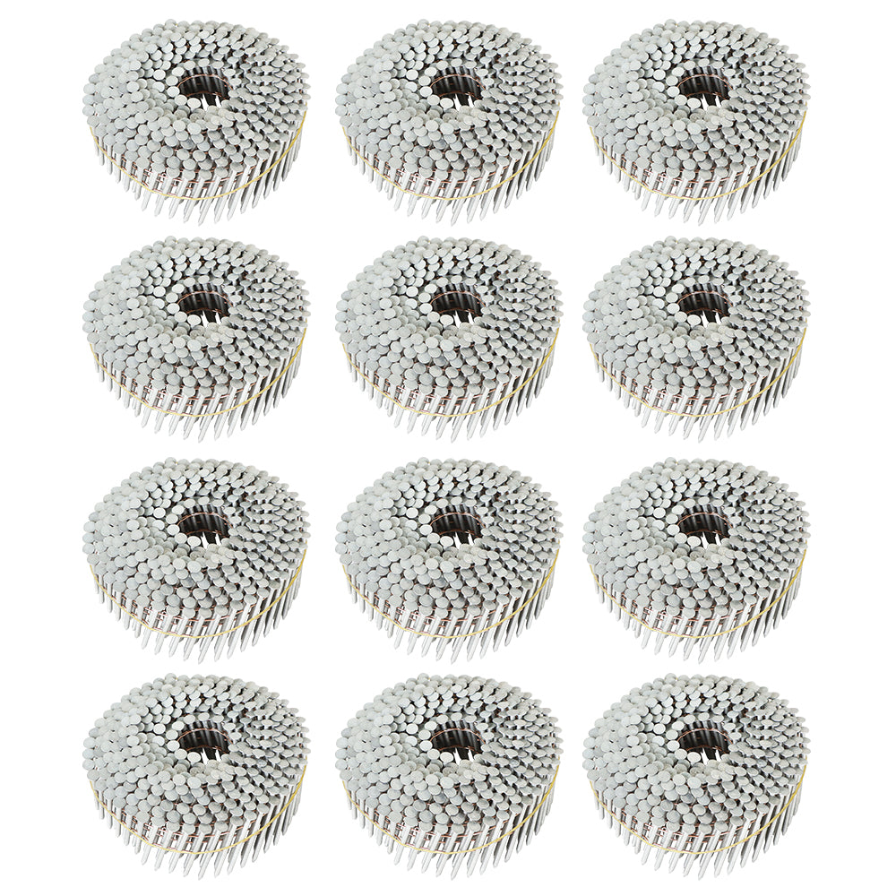 Findmall 3600 Pack 1-1/2" x 0.092" 15 Degree Siding Nails Full Round Head Coil