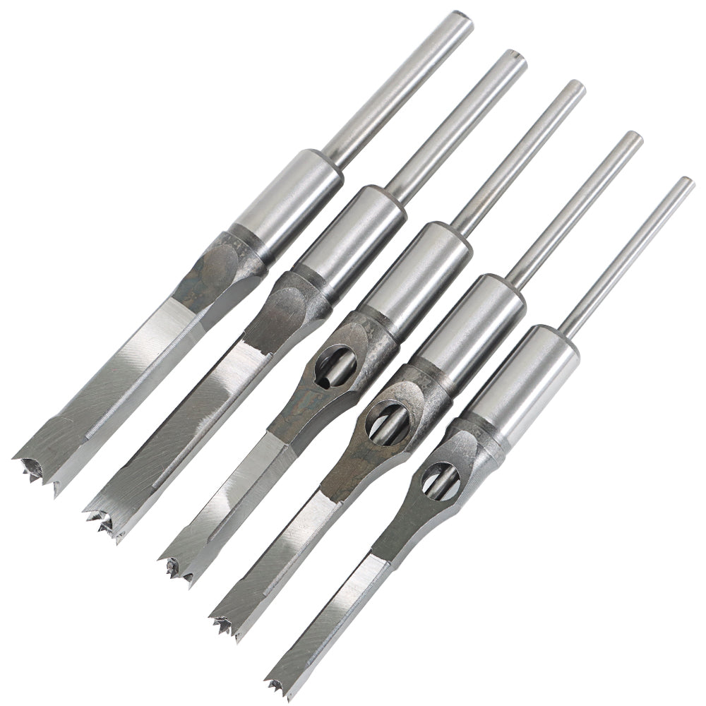 findmall 6X Square Hole Mortising Drilling Woodworking Saw Mortise Chisel Drill Bit Tool