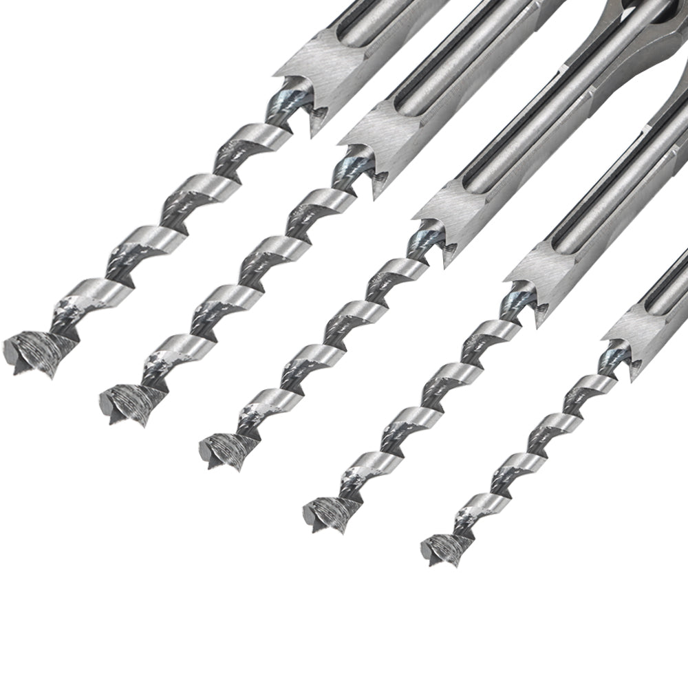findmall 6X Square Hole Mortising Drilling Woodworking Saw Mortise Chisel Drill Bit Tool