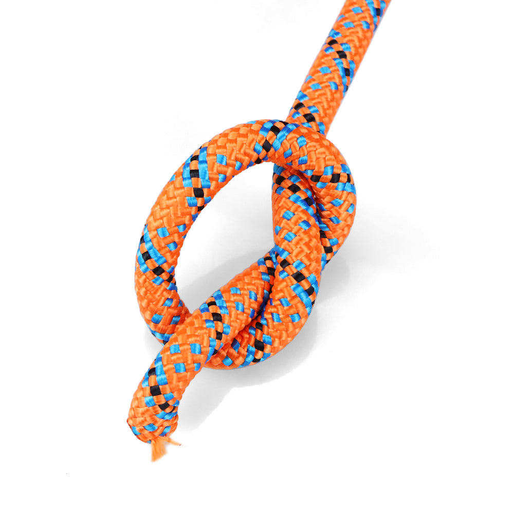 findmall 1/2" × 150' 18KN Arborist Tree Rope 32 Strand Braided Rope (Orange,Blue,Black)