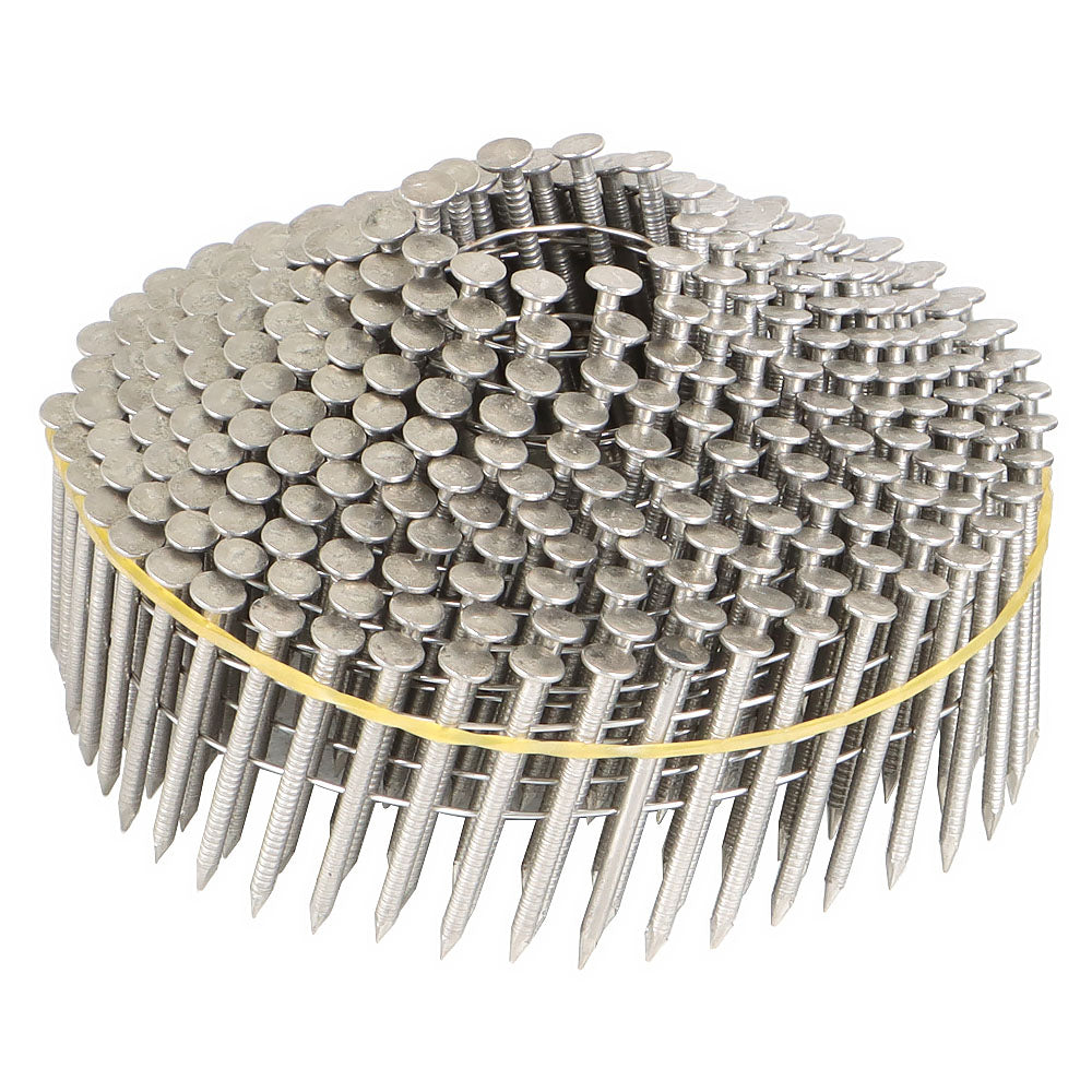 findmall 1200Pcs 1.5” ×.09” Ring Shank Siding Nails 15 Degree Wire Coil Stainless New
