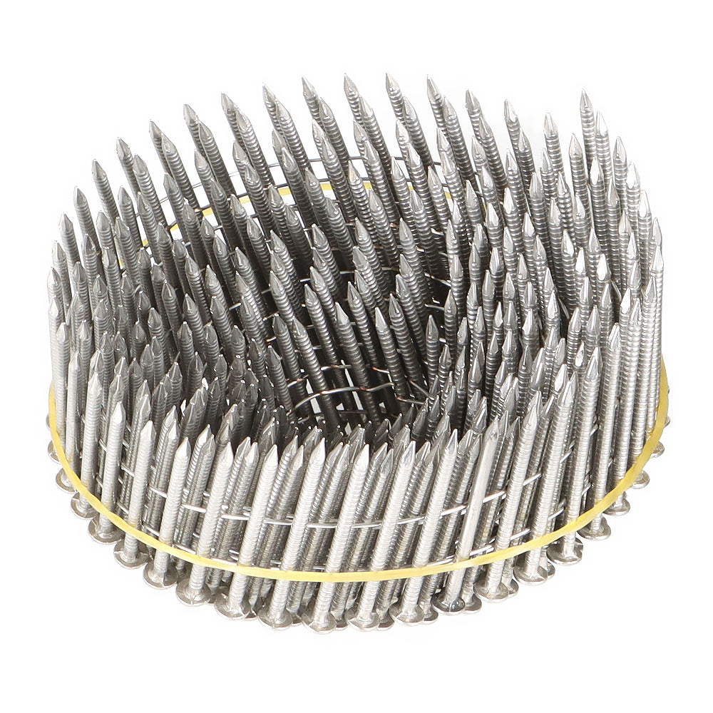 findmall 1200Pcs 1.5” ×.09” Ring Shank Siding Nails 15 Degree Wire Coil Stainless New