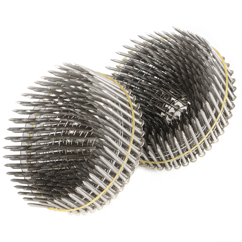 findmall 1200Pcs 1.5” ×.09” Ring Shank Siding Nails 15 Degree Wire Coil Stainless New