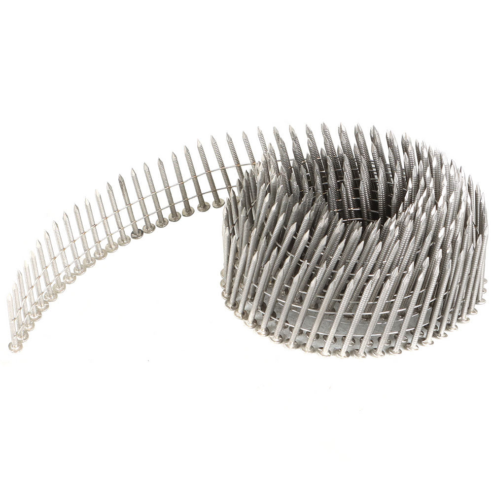 findmall 1200Pcs 1.5” ×.09” Ring Shank Siding Nails 15 Degree Wire Coil Stainless New