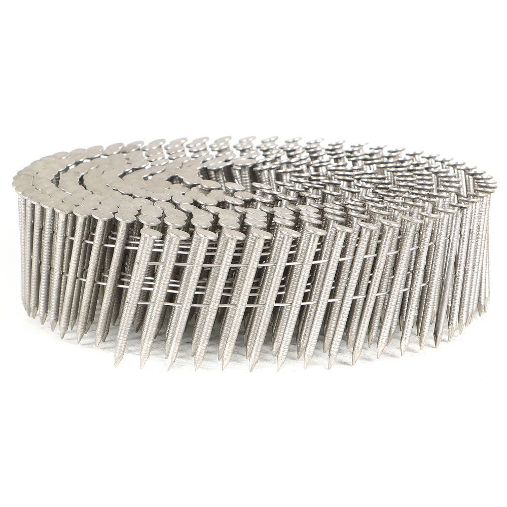 findmall 1200Pcs 1.5” ×.09” Ring Shank Siding Nails 15 Degree Wire Coil Stainless New