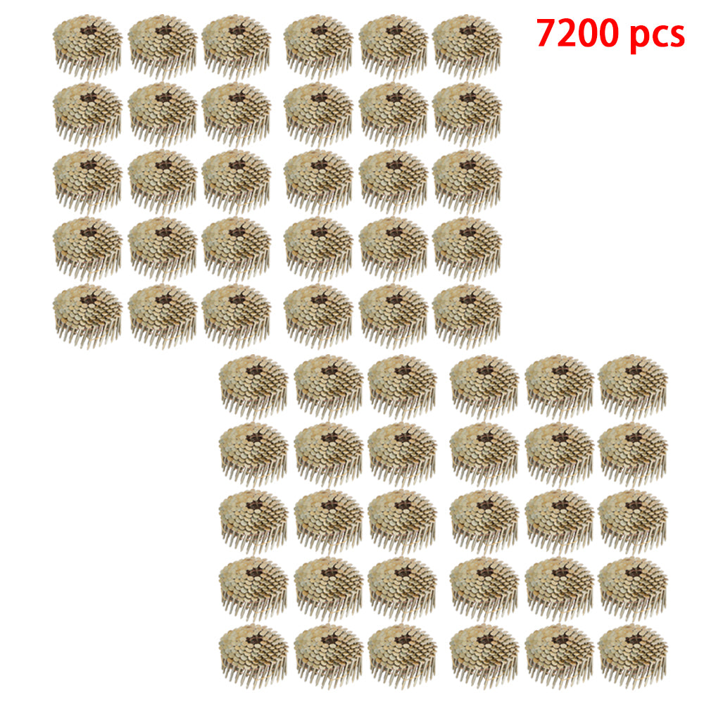 findmall 1-3/4" × 0.12" Coil Roofing Nail Galvanized 3/8" Head Diameter 15 Degree 7200Pcs