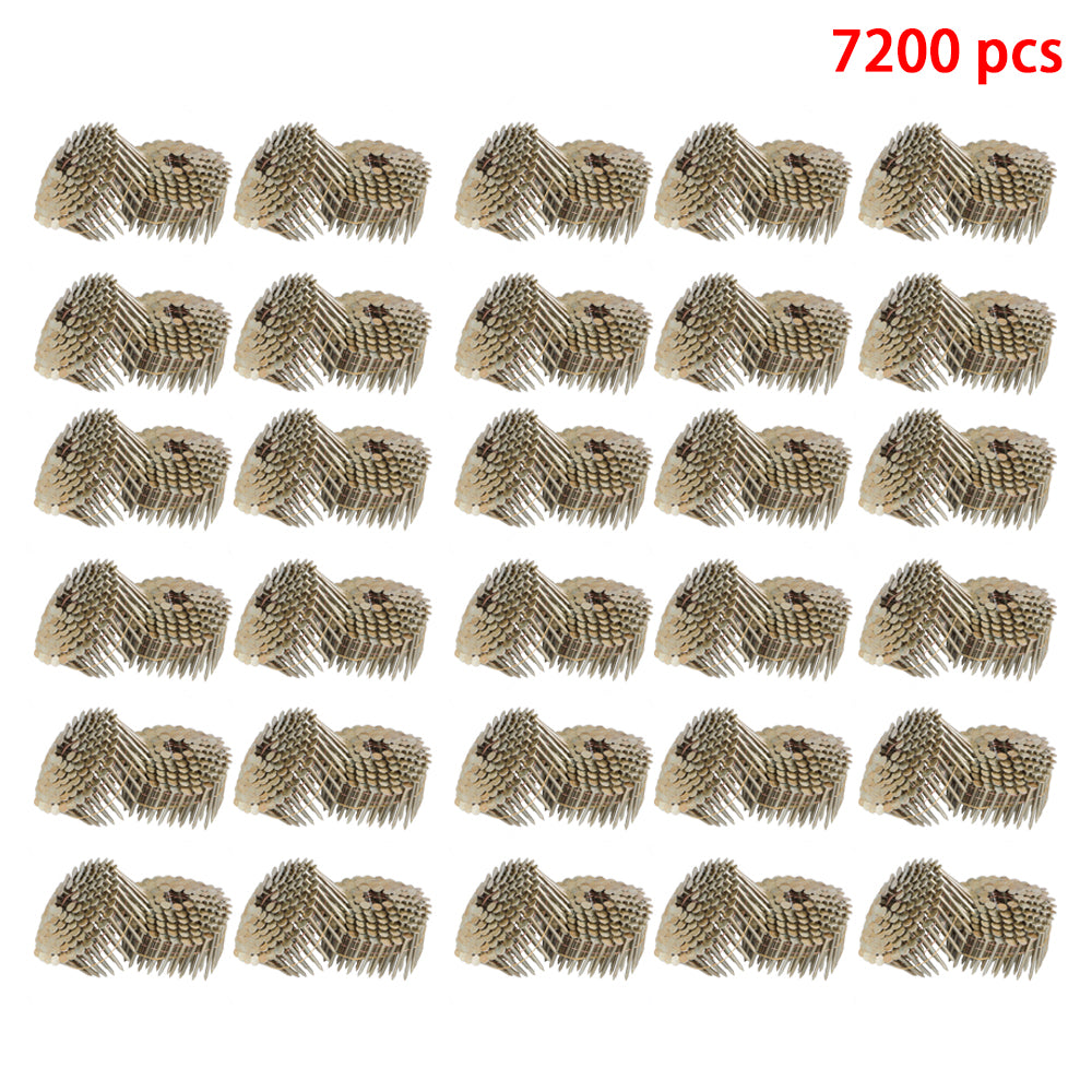 findmall 1-3/4" × 0.12" Coil Roofing Nail Galvanized 3/8" Head Diameter 15 Degree 7200Pcs