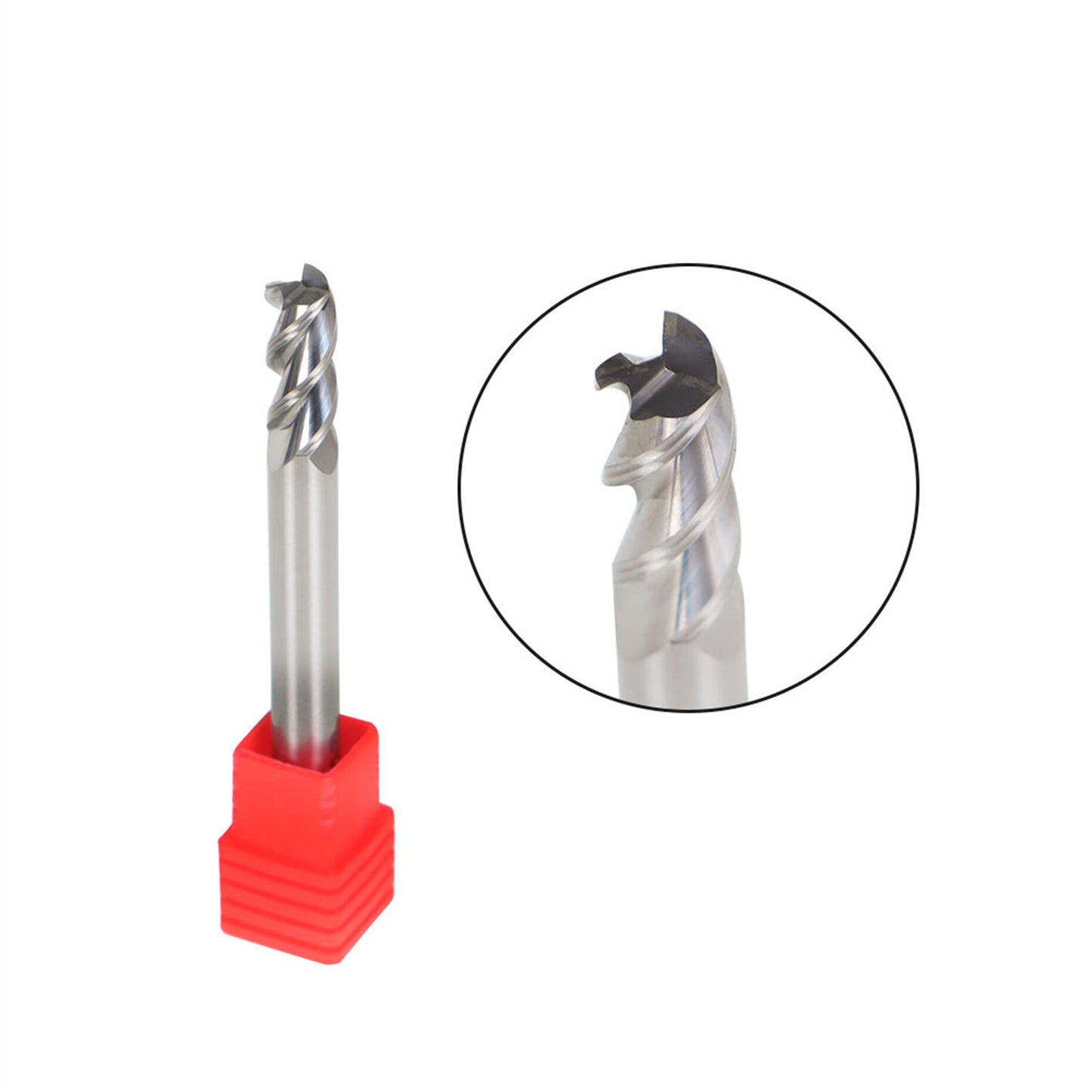 findmall 3Pcs 1/4 Inch Helix Carbide End Mill 3 Flute 5/8 Inch Iength of Cut Fit for Aluminum Cut Non-Ferrous Metal Upcut CNC Spiral Router Bit