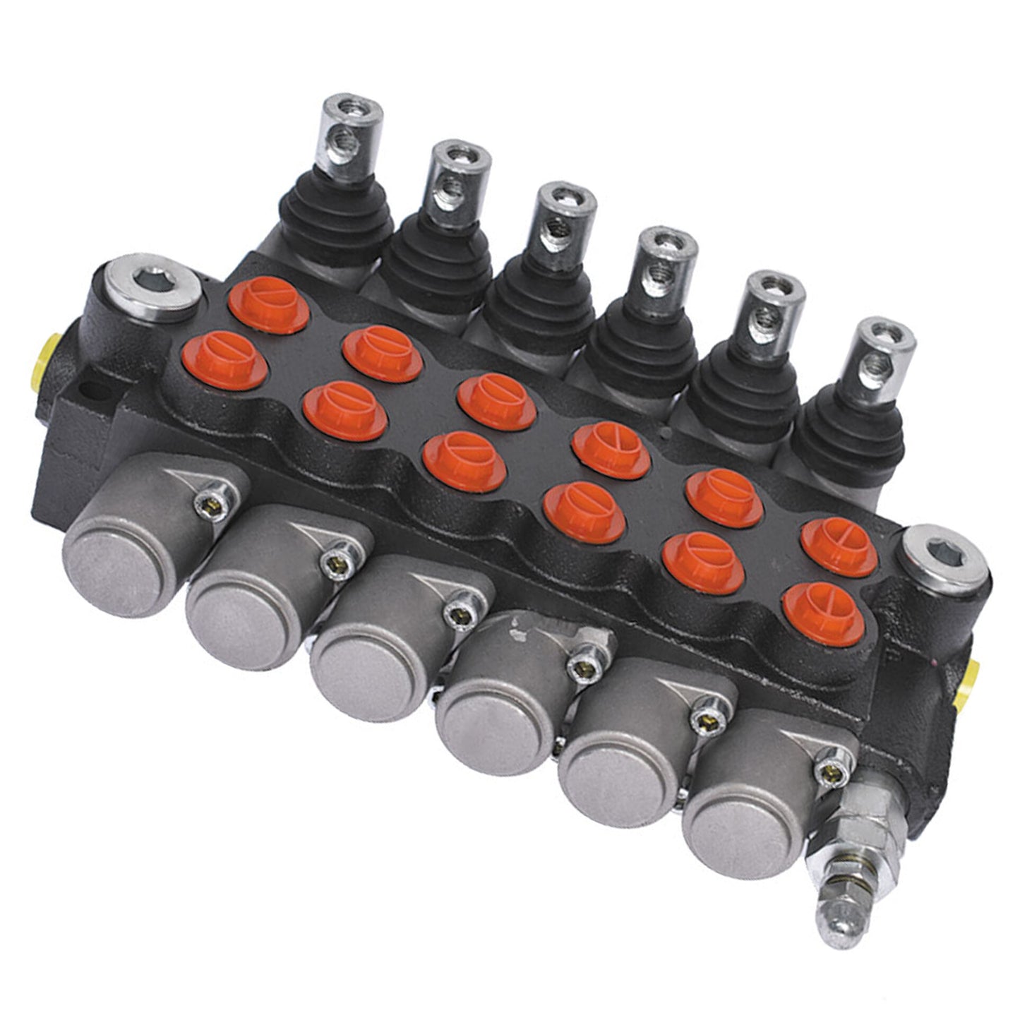 findmall 6 Spool Hydraulic Control Valve Double Acting 13 GPM 3600 PSI SAE Ports