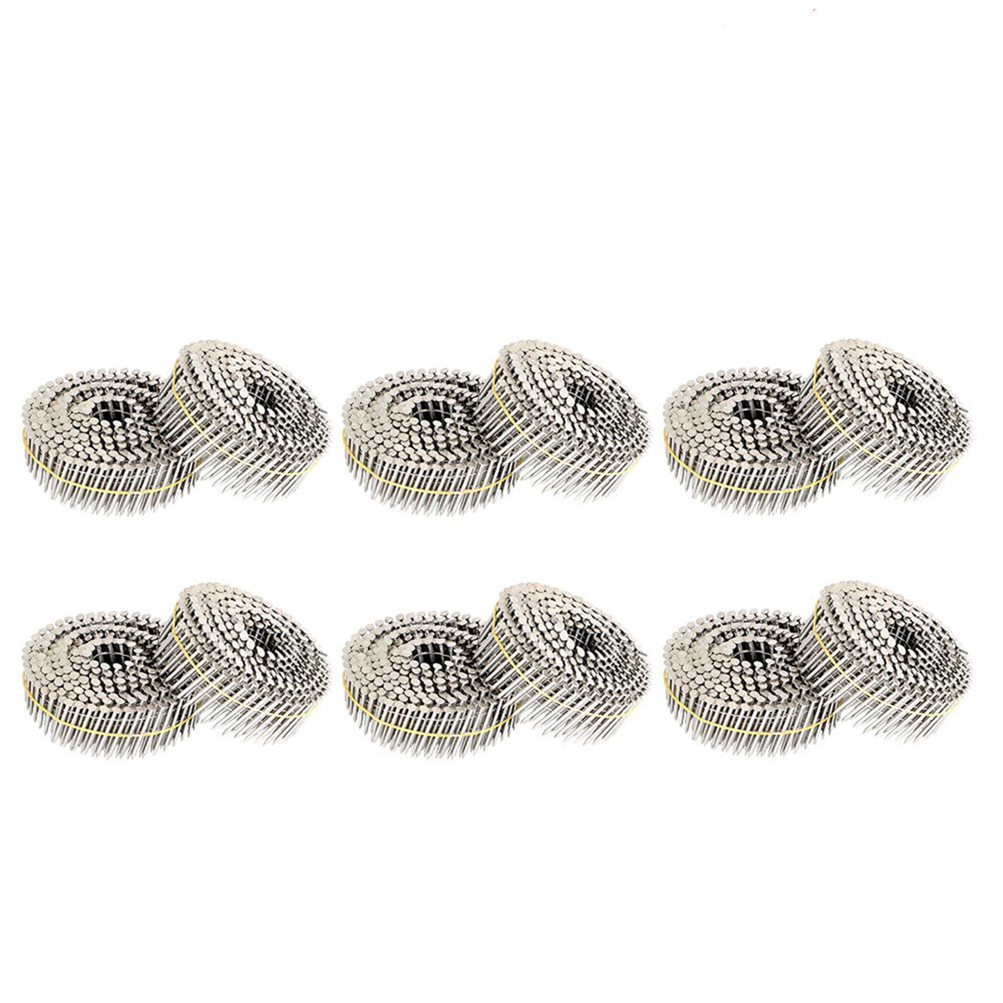 findmall 3600 Count 1-1/2-Inch x .090-Inch Ring Shank Stainless Steel Siding Nails 15-Degree Collated Wire Coil Siding Nails for Cement Board Siding or Fencing Applications