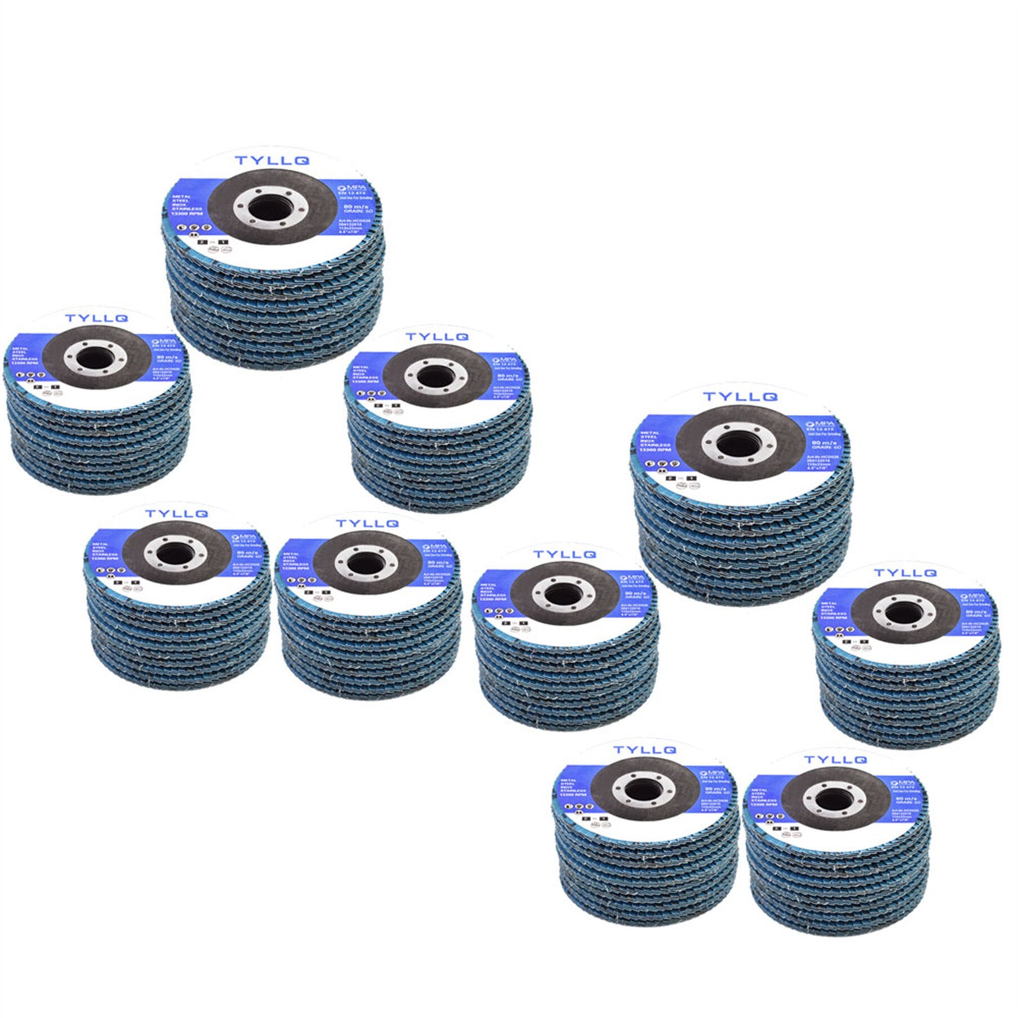 findmall 100 Pcs Flap Discs 4-1/2 x 7/8 Inch 40 Grits Zirconia Grinding Wheel Abrasive Sanding Disc Grinder disc