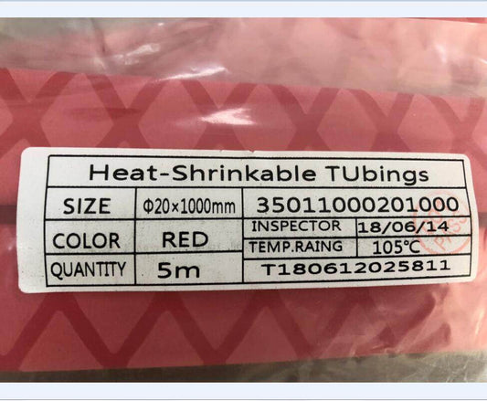 eTekGo X-Tube Heat Shrink Wrap Tubing 39"&64" Lengths for Rod Grips-5 Color 14 Sizes (Red, Length:39"; Diamter:20mm)