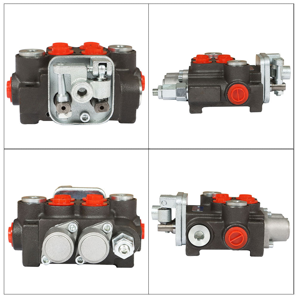 findmall 2 Spool 11GPM Hydraulic Control Valve Double Acting 3600 PSI BSPP Port