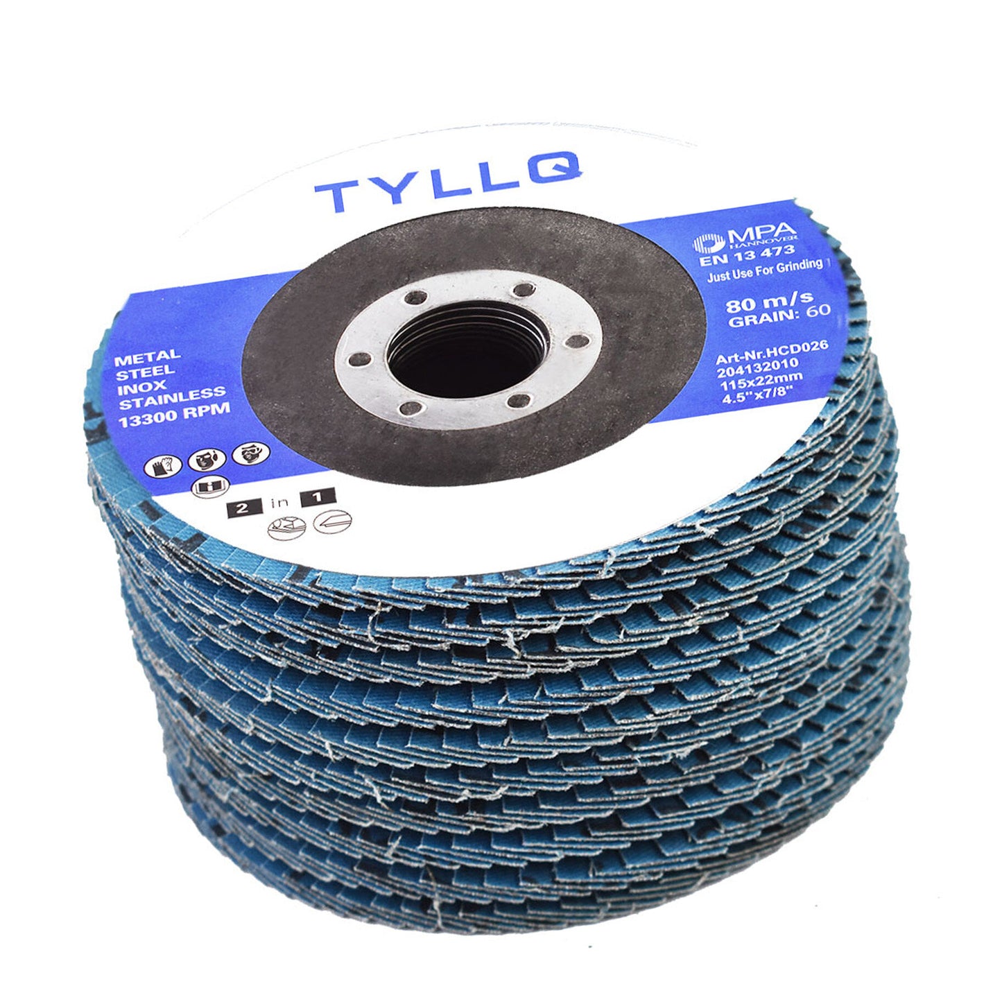 findmall 50 Pcs Flap Discs 4-1/2 x 7/8 Inch 60 Grits Zirconia Grinding Wheel Abrasive Sanding Disc Grinder disc