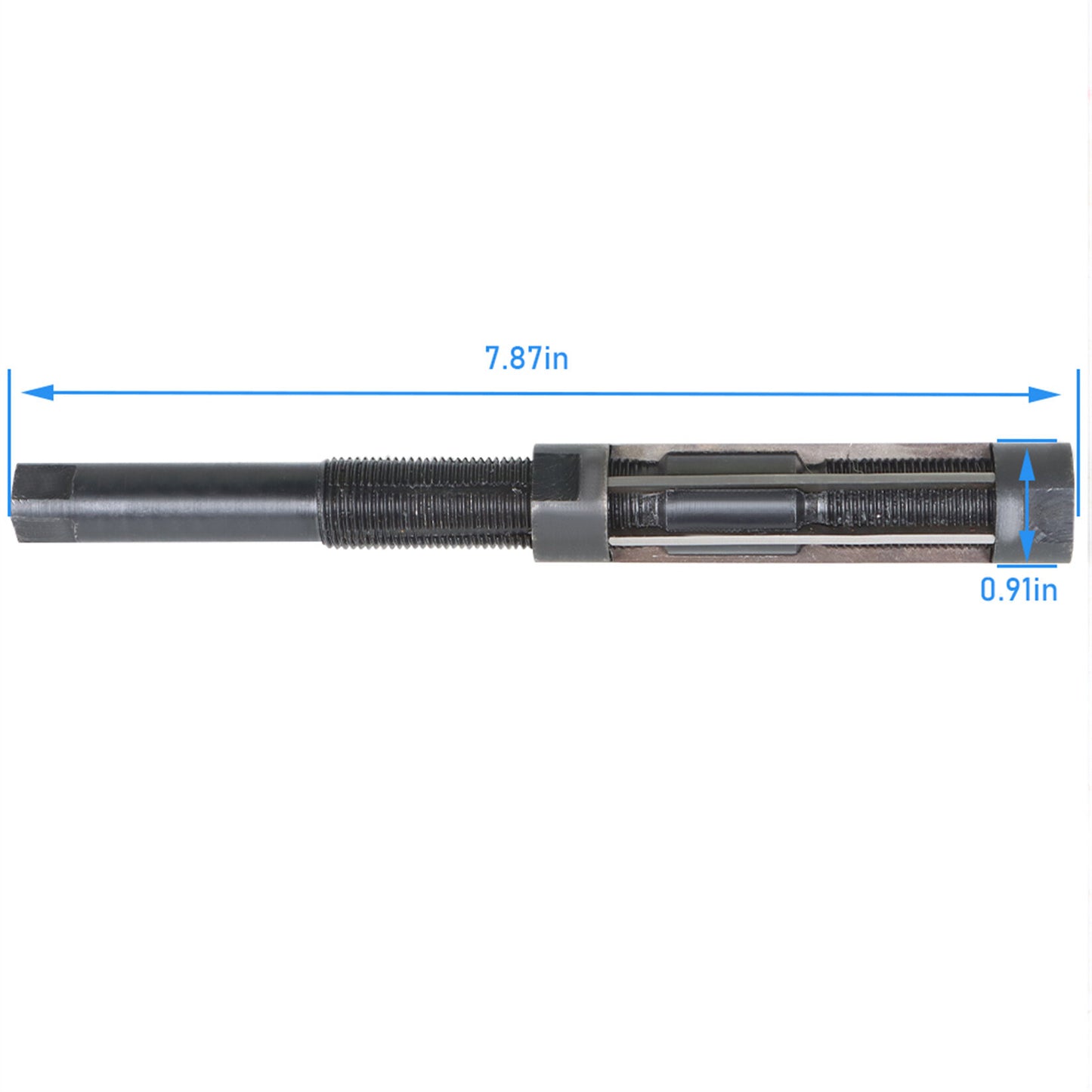 findmall Hand Reamer HSS 29.5 - 33.5mm/ 1-3/16 - 1-5/16 Inch Adjustable Hand Reamer Straight Flute Square End 6 Blades Reamer