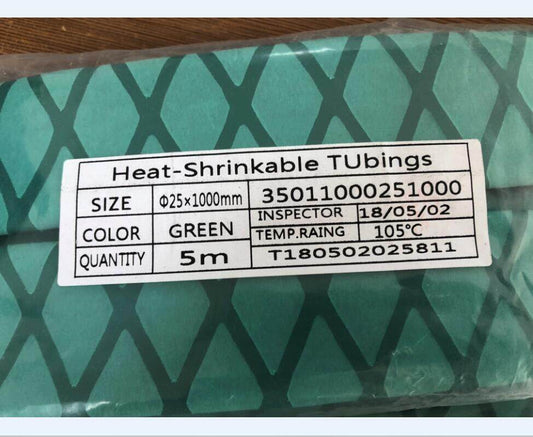 eTekGo X-Tube Heat Shrink Wrap Tubing 39"&64" Lengths for Rod Grips-5 Color 14 Sizes (Green, Diamter:25mm; Length:39")