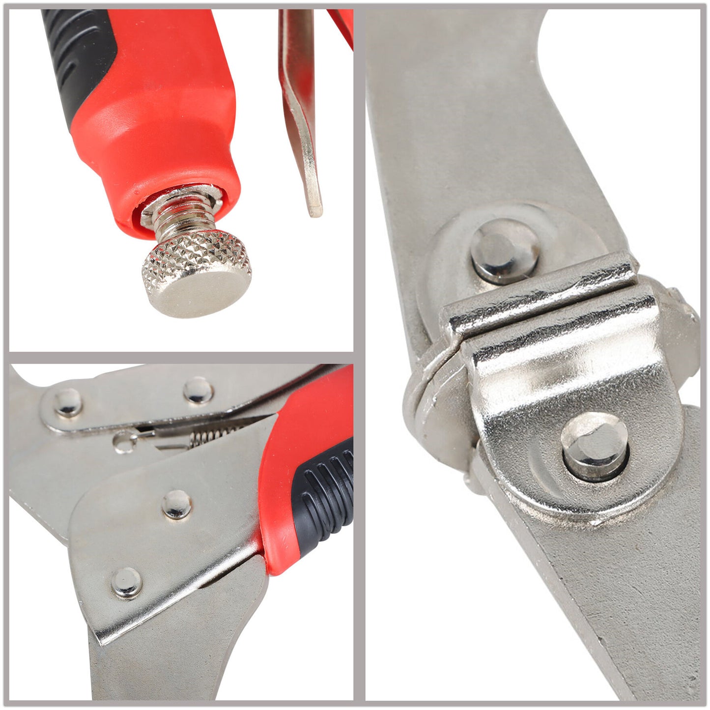 findmall 2Pcs 11 Inch Locking C-Clamp Locking Pliers Heavy Duty C Clamps Set Adjustable Welding Clamps Fit for Shop Home Farm and Automotive