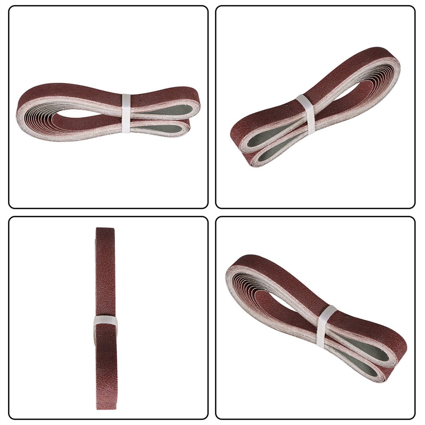 findmall 12 Pack Sanding Belts 1 Inch x 42 Inch Aluminum Oxide Sanding Belt 60, 80, 120, 150, 240, 400 Grit Sandpaper