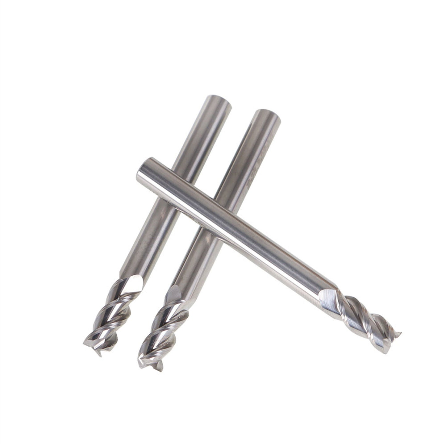 findmall 3Pcs 1/4 Inch Helix Carbide End Mill 3 Flute 5/8 Inch Iength of Cut Fit for Aluminum Cut Non-Ferrous Metal Upcut CNC Spiral Router Bit